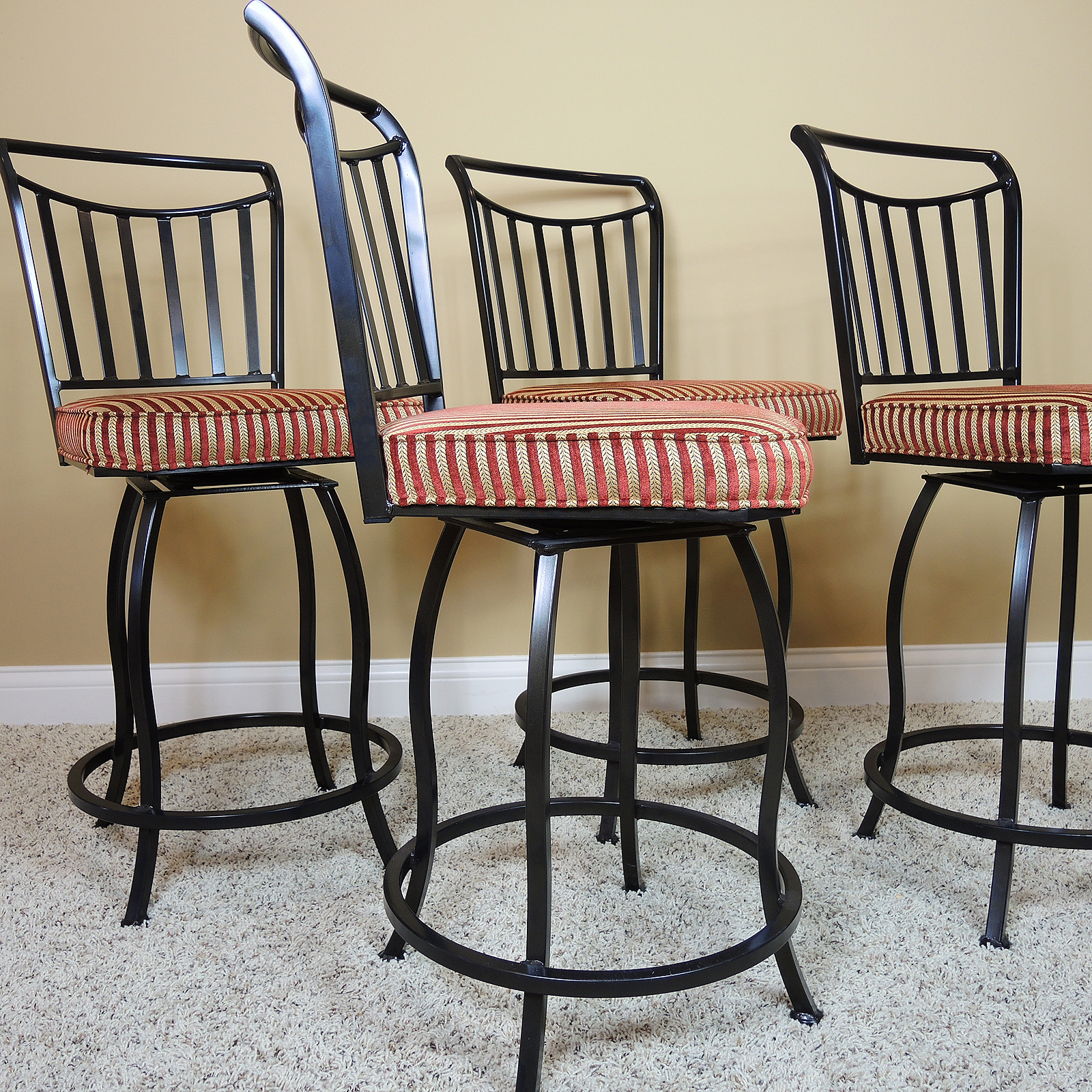 Metal Framed Counter Stools, Contemporary