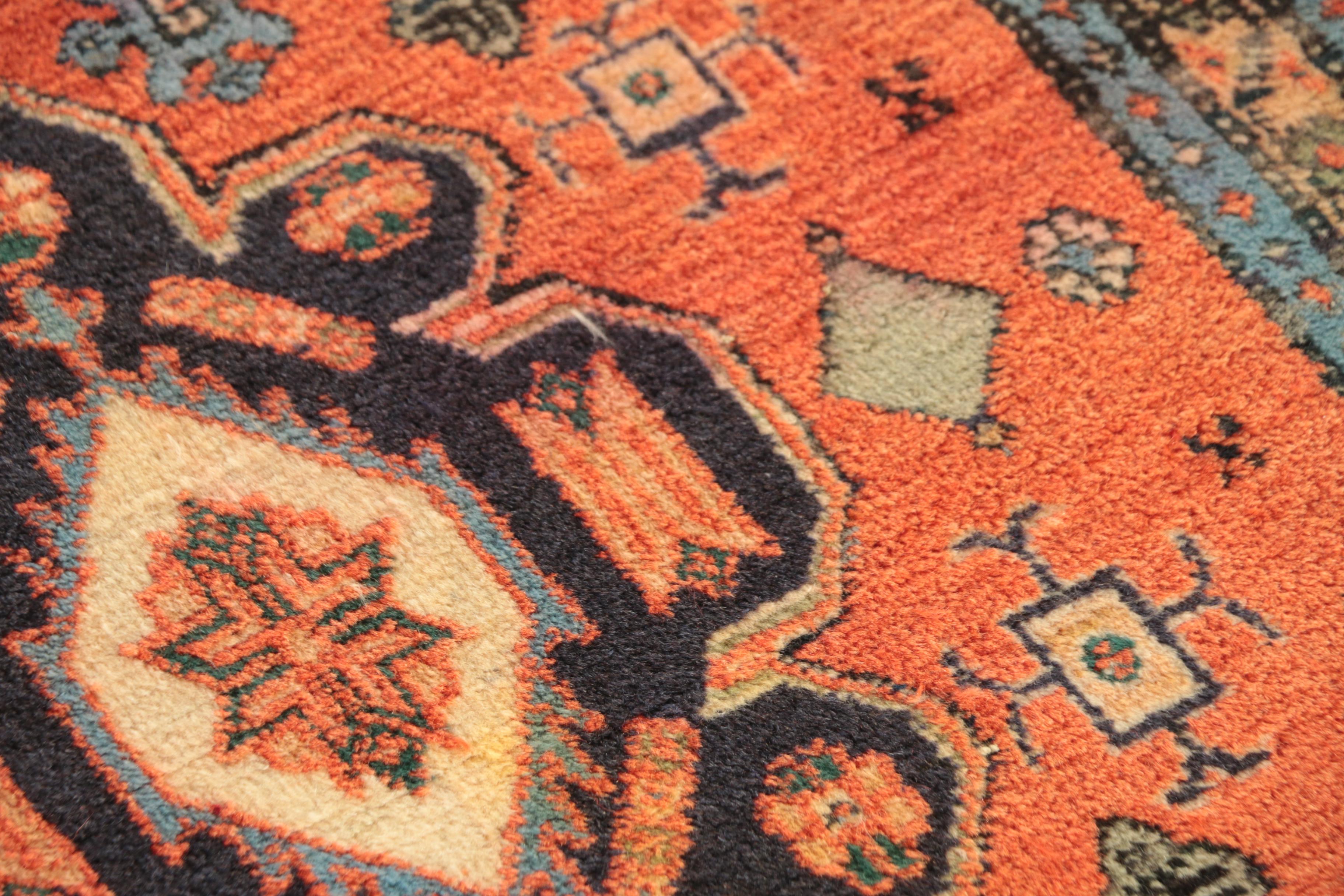 Hand-Knotted Persian Heriz Wool Accent Rug From Woodward & Lothrop