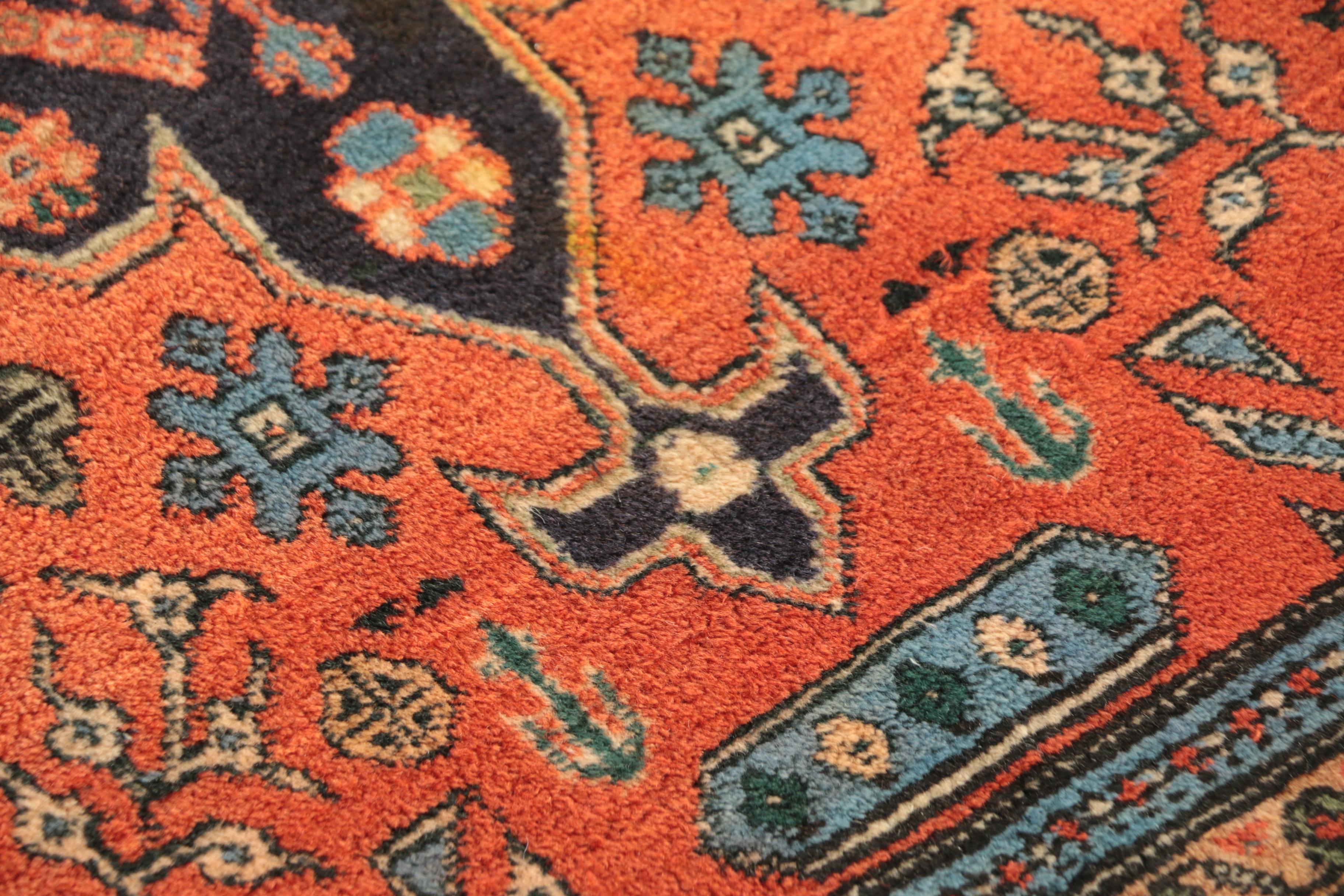 Hand-Knotted Persian Heriz Wool Accent Rug From Woodward & Lothrop