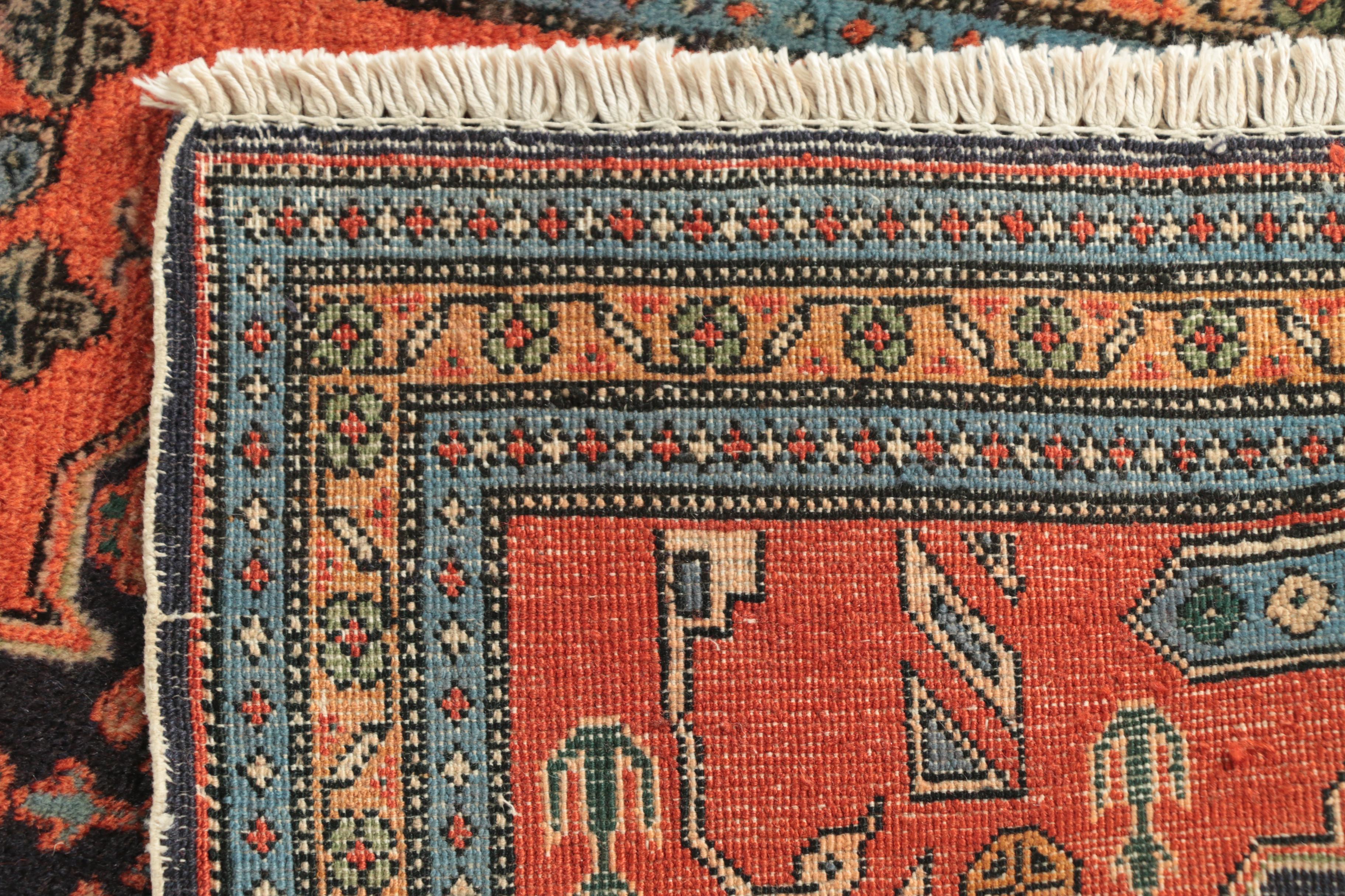 Hand-Knotted Persian Heriz Wool Accent Rug From Woodward & Lothrop