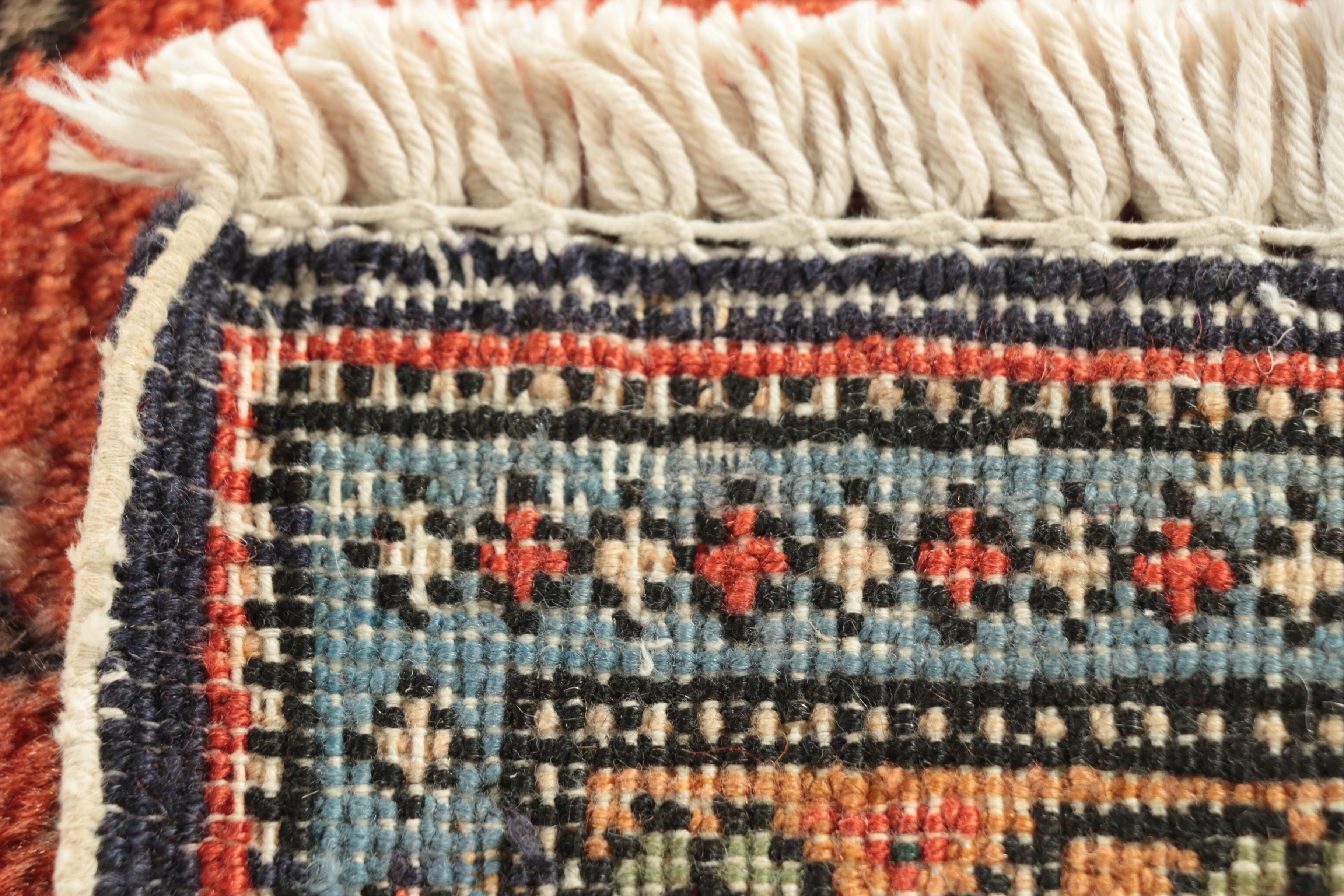 Hand-Knotted Persian Heriz Wool Accent Rug From Woodward & Lothrop