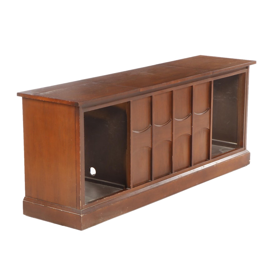 Mid Century Modern Console Credenza for Record Player System