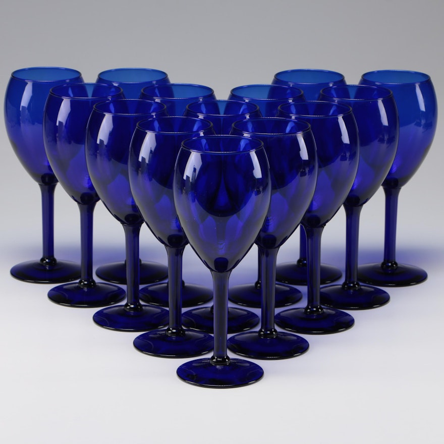 Cobalt Glass Wine Glasses