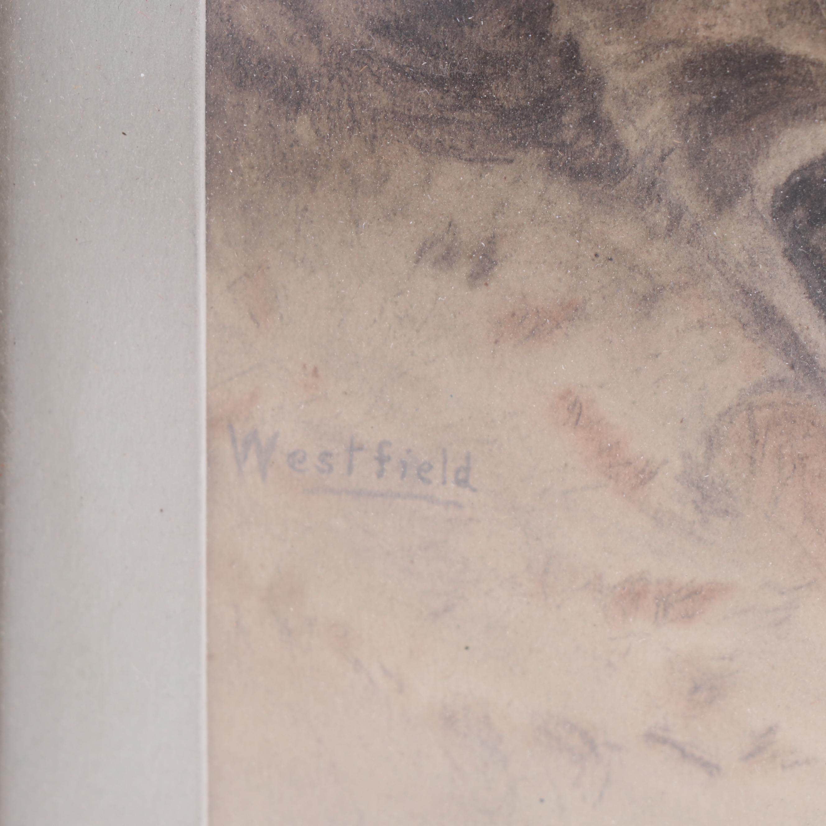 Westfield Copy Pastel Drawing after Kurt Meyer Eberhardt "Two Borzois"