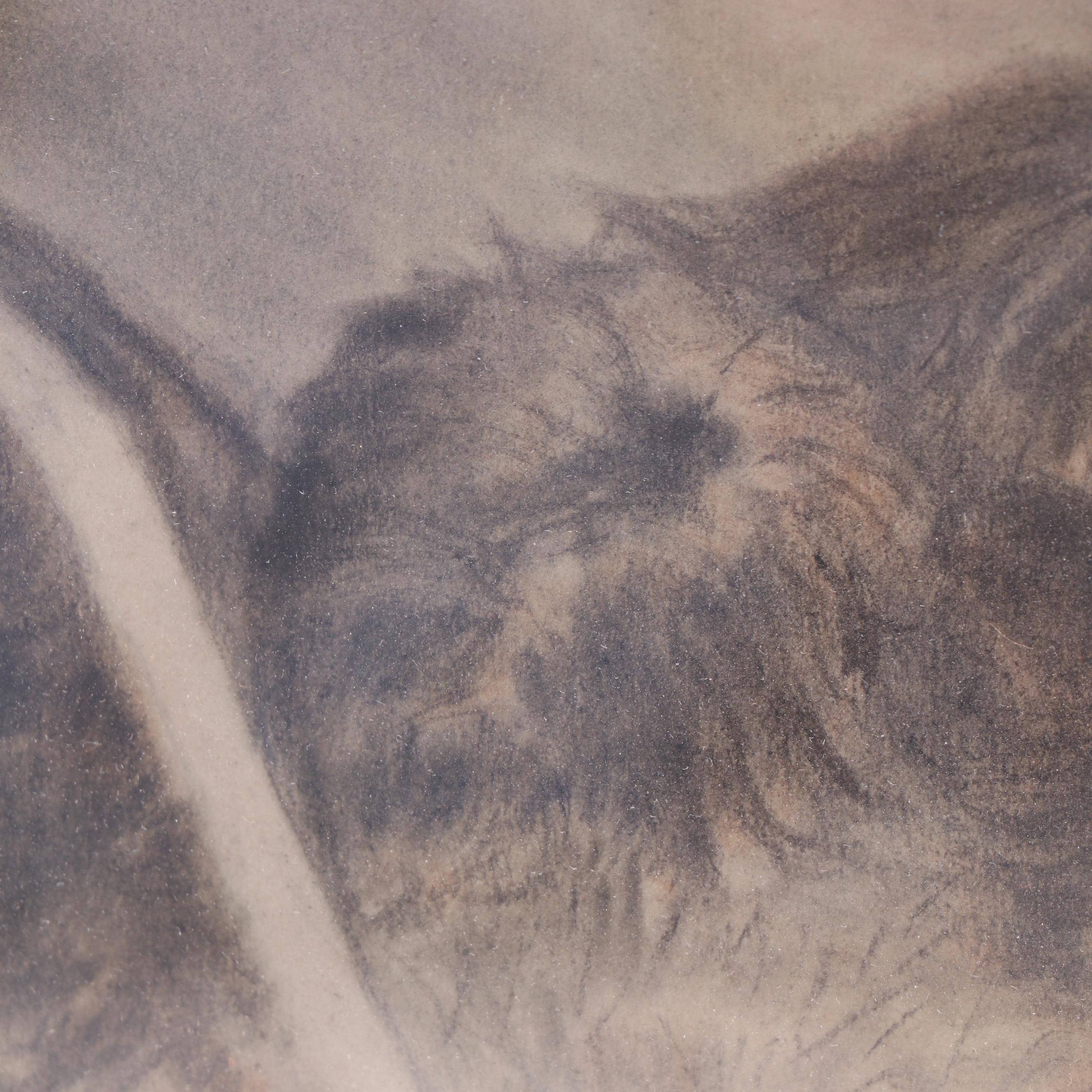 Westfield Copy Pastel Drawing after Kurt Meyer Eberhardt "Two Borzois"