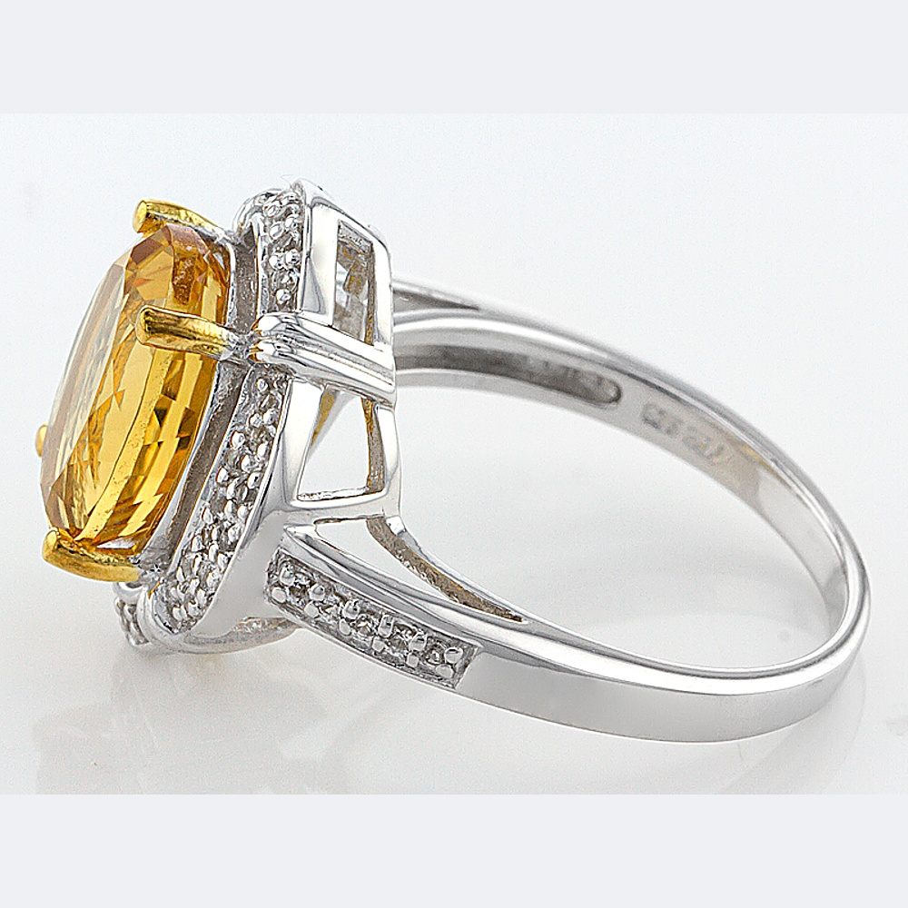 Sterling Silver Citrine and Topaz Ring