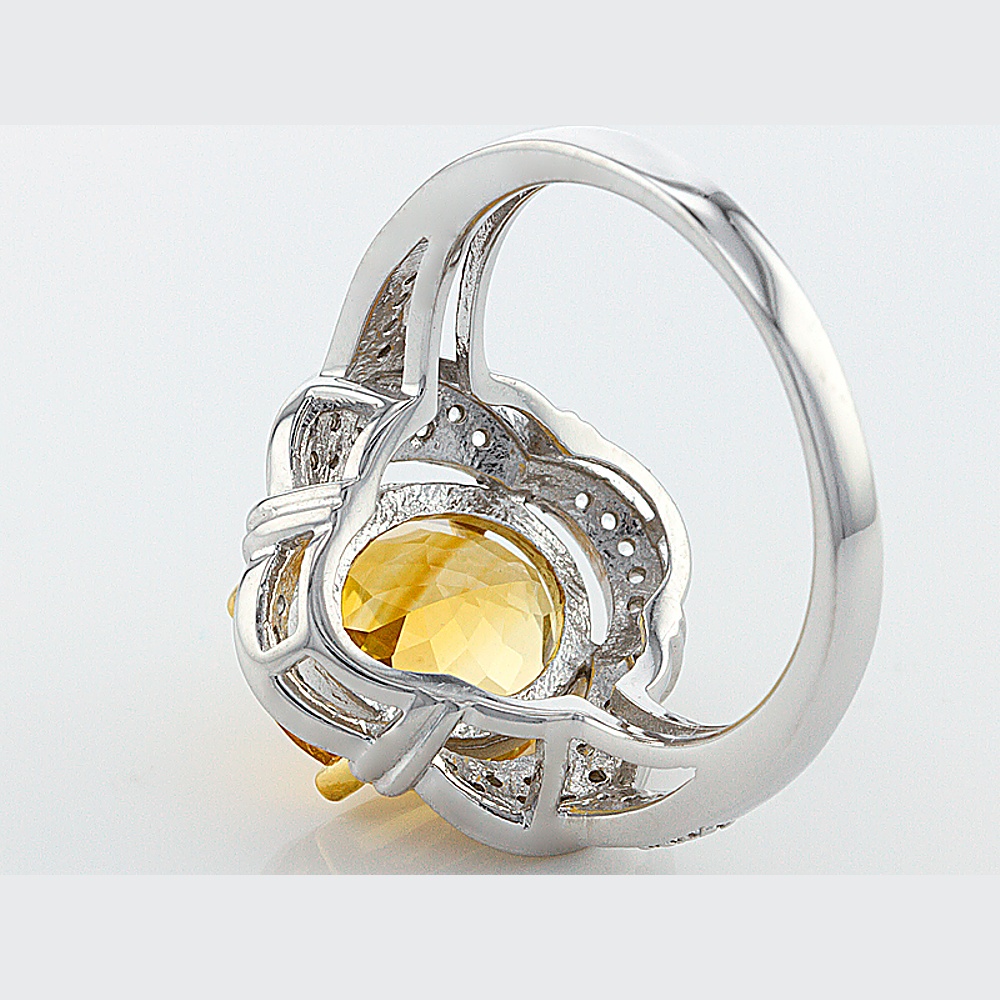 Sterling Silver Citrine and Topaz Ring