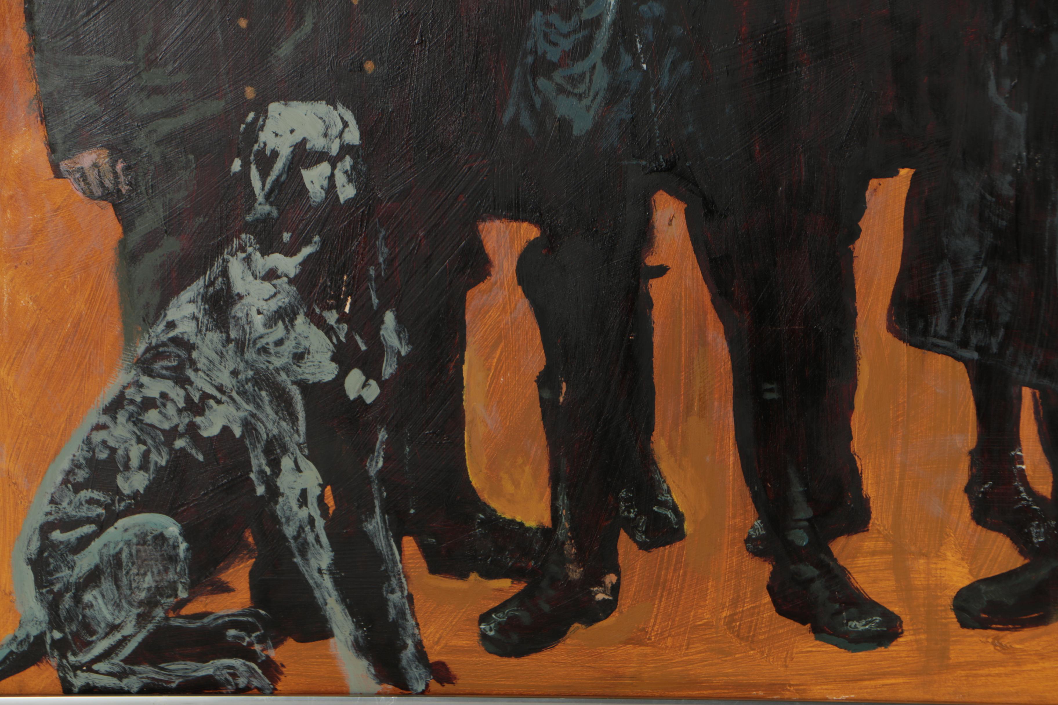 John McDermott WWI Oil Illustration of Aircraft Pilots