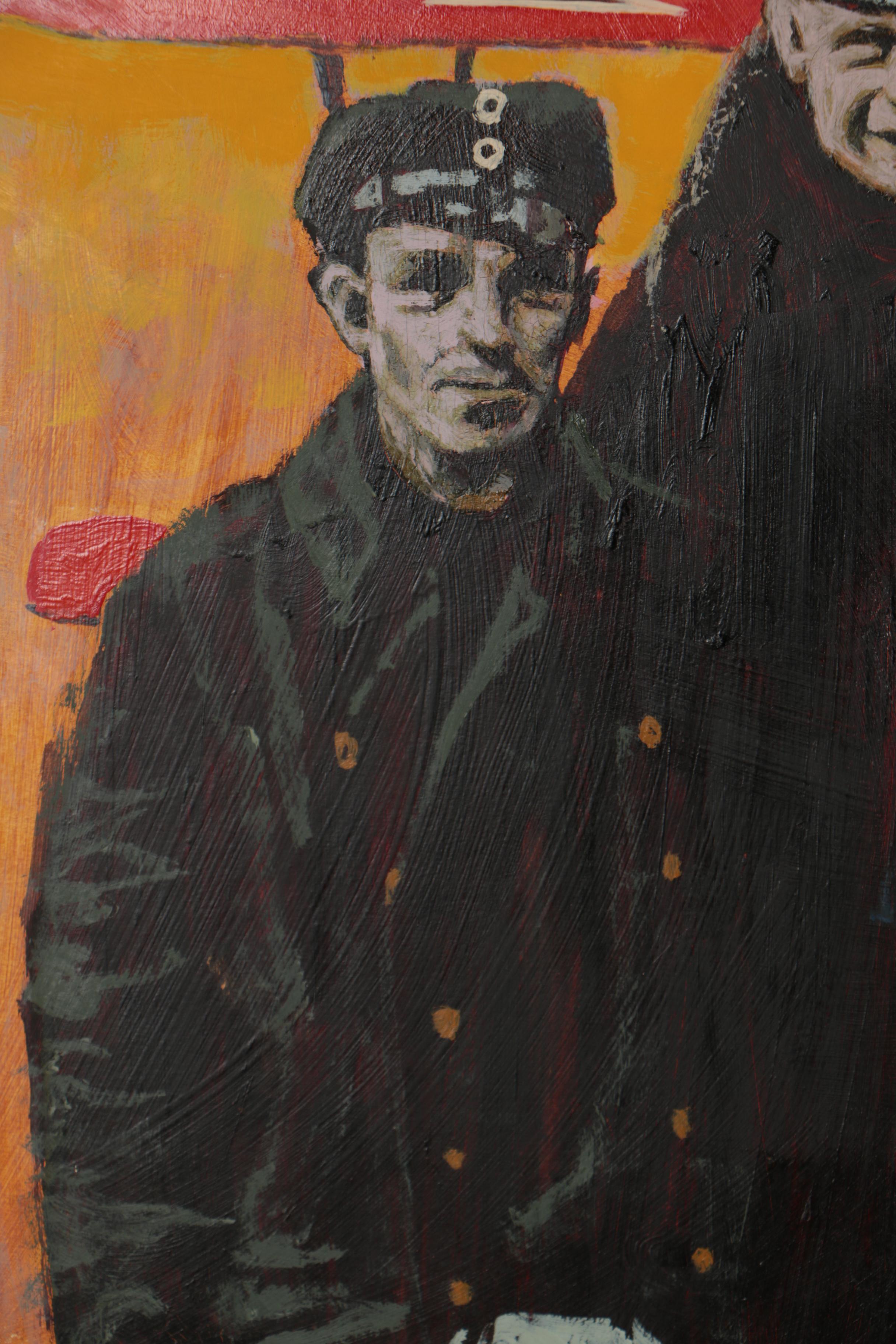 John McDermott WWI Oil Illustration of Aircraft Pilots