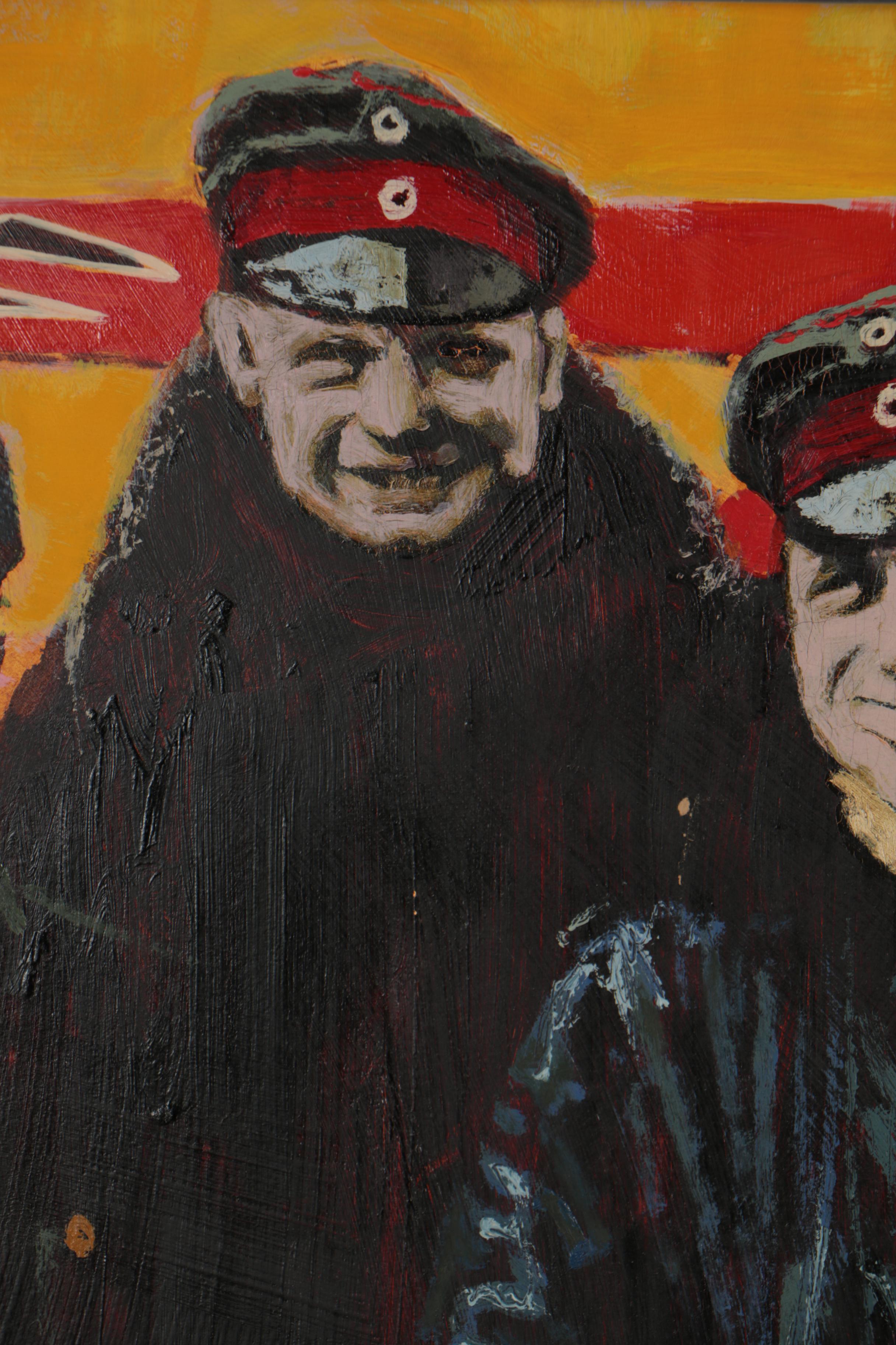 John McDermott WWI Oil Illustration of Aircraft Pilots