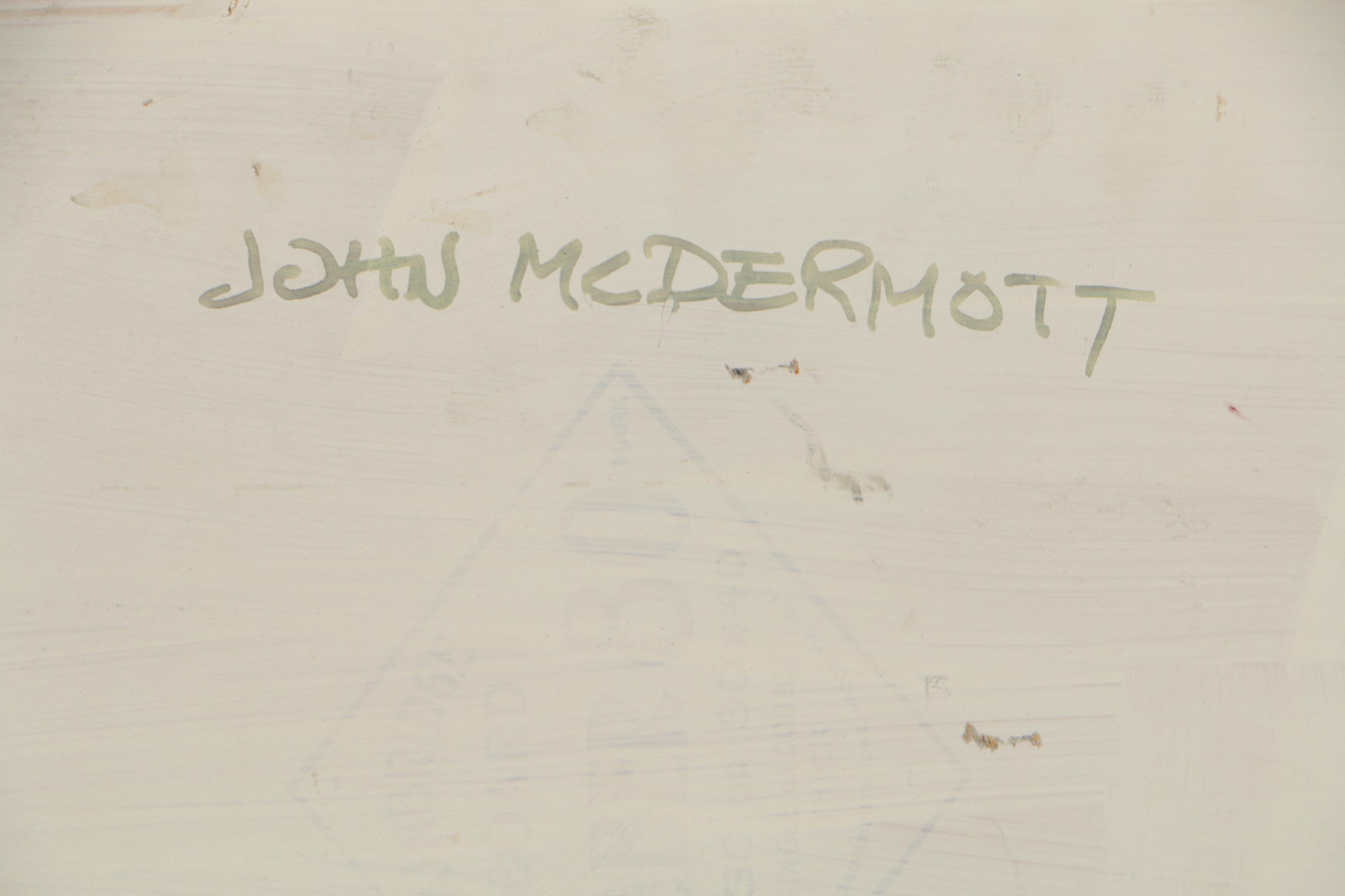 John McDermott WWI Oil Illustration of Aircraft Pilots