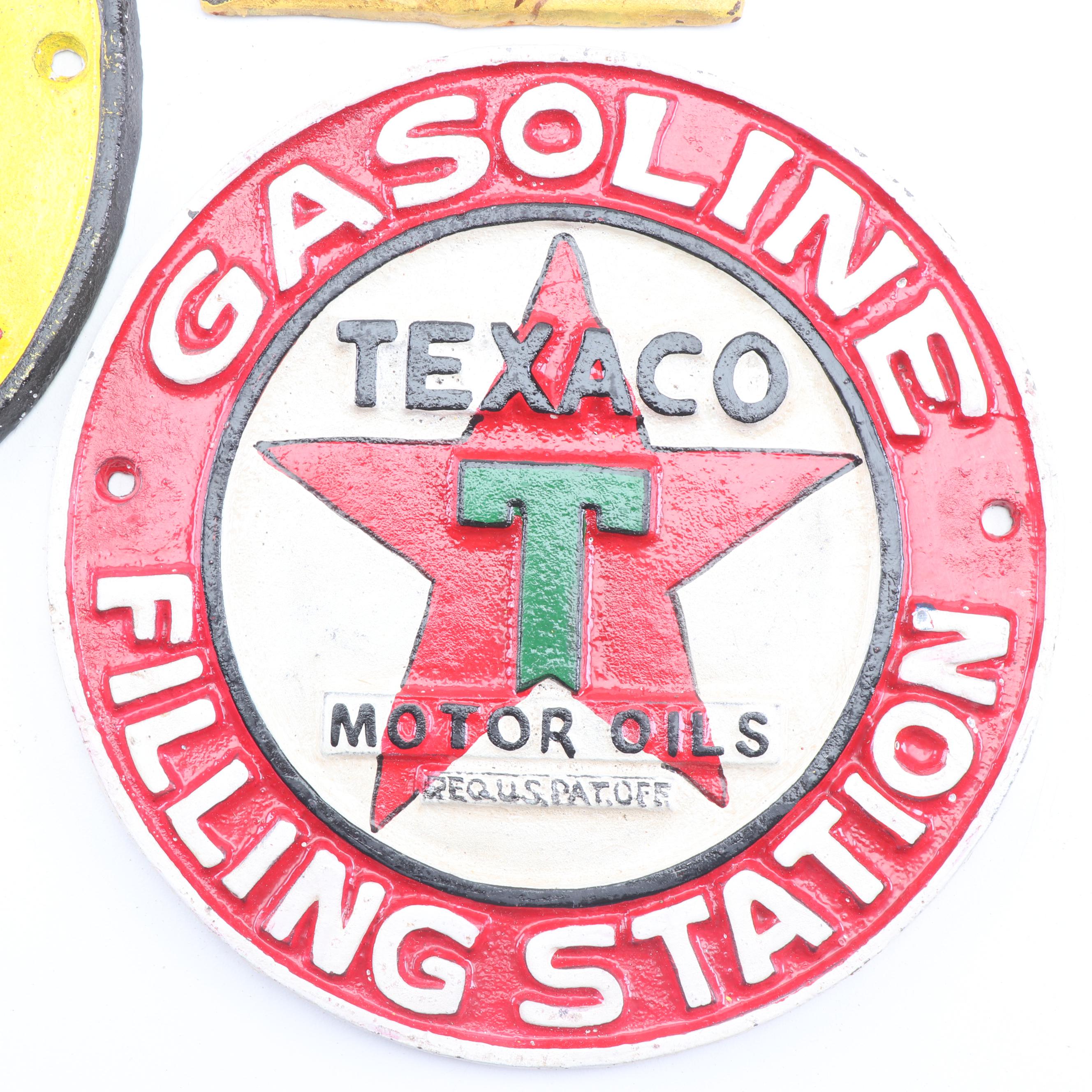 Cast Iron Reproduction Gas Station Signs