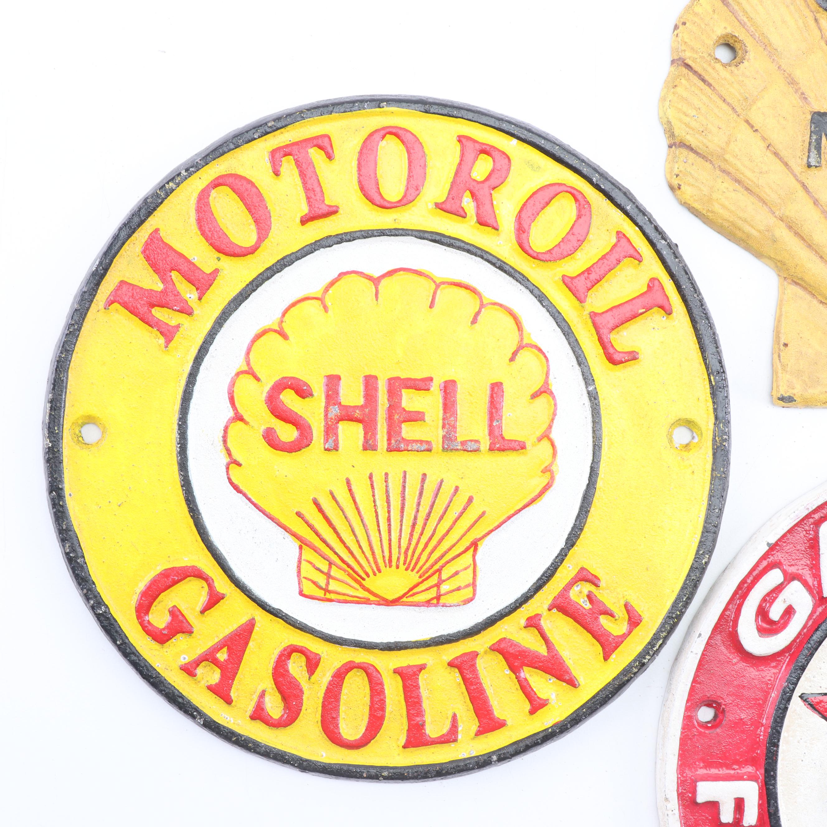 Cast Iron Reproduction Gas Station Signs