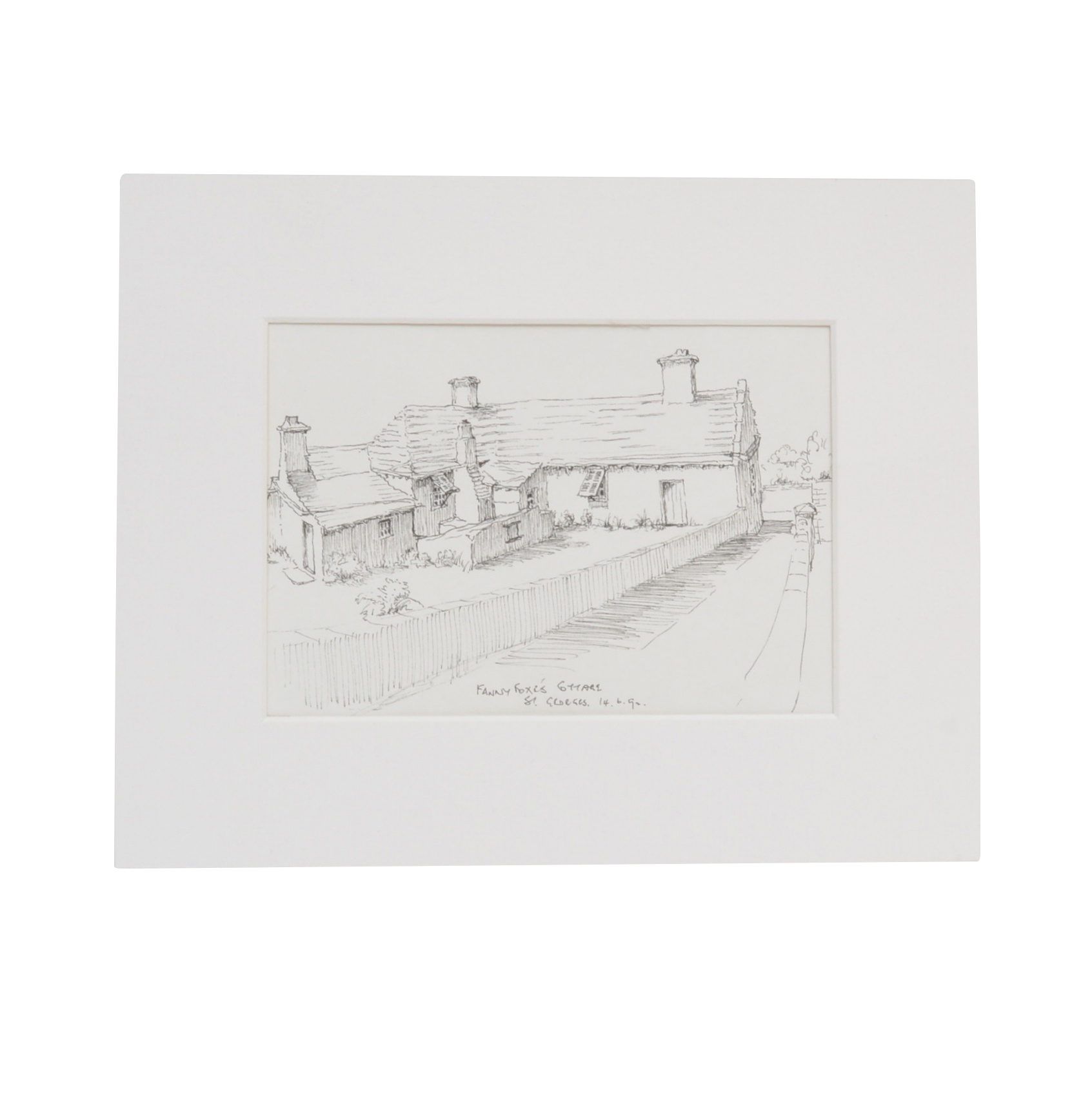 Ink Drawing "Fanny Foxe's Cottage"