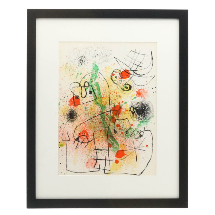 Joan Miró Color Lithograph from "Derrière le Miroir"