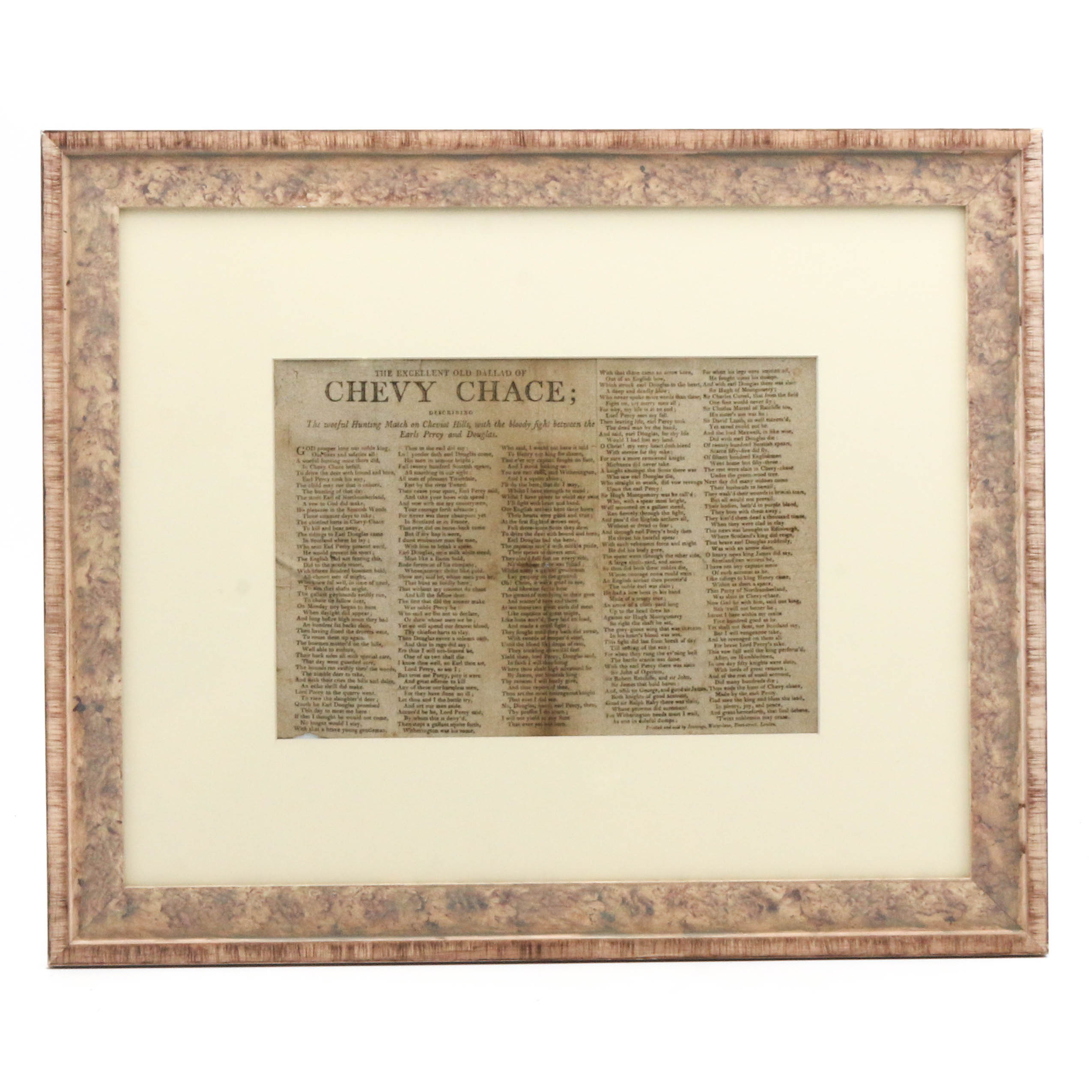 18th Century English Song Lyrics "The Ballad of Chevy Chase"