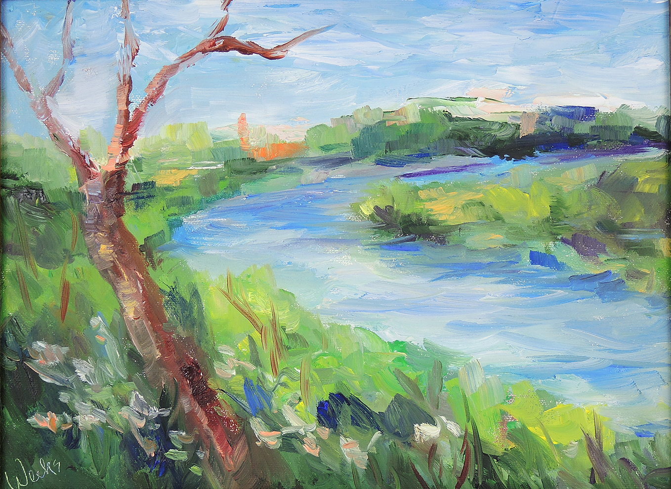 Trish Weeks Oil Painting "Riverview"