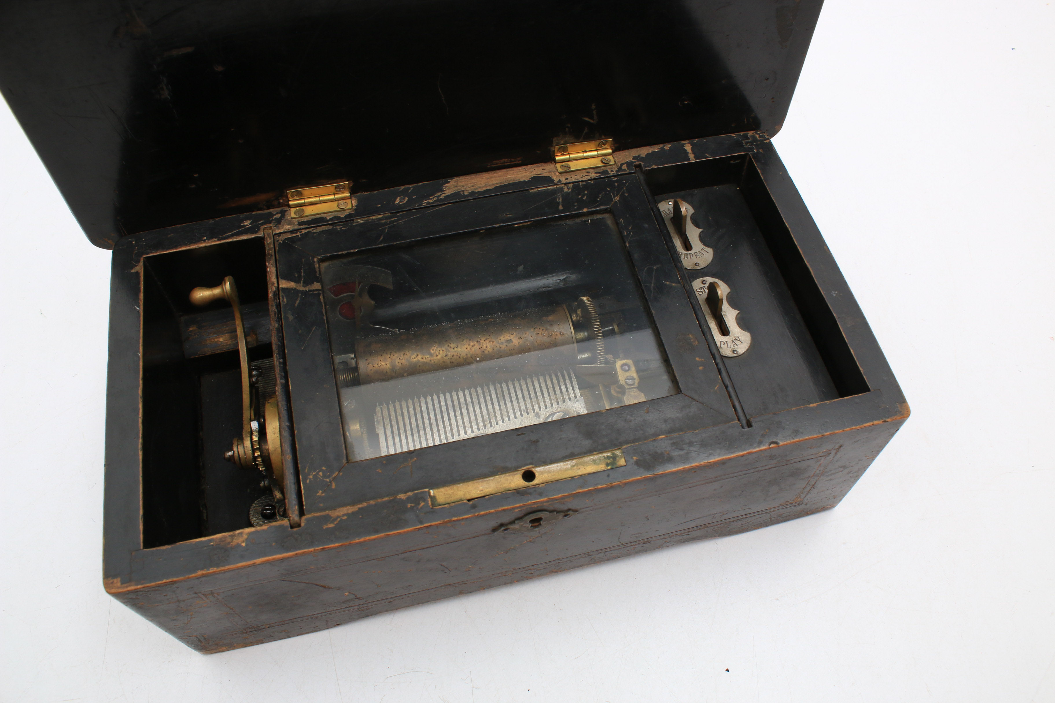 Swiss Qualité Excelsior Cylinder Music Box, 19th Century