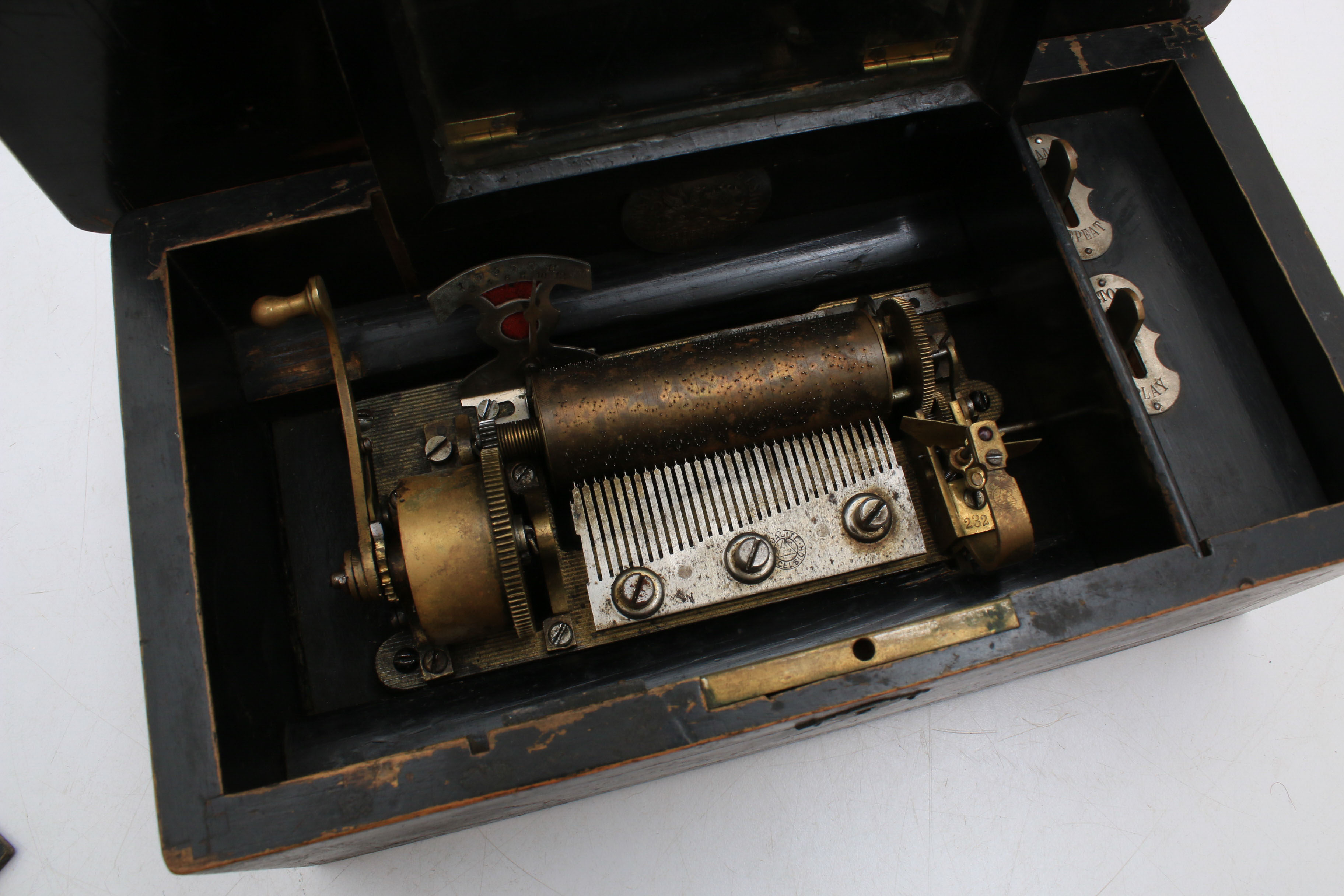 Swiss Qualité Excelsior Cylinder Music Box, 19th Century