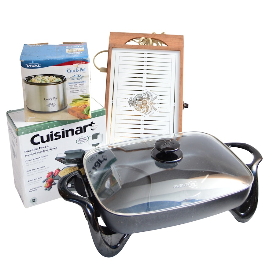 Kitchen Appliances with Presto Skillet, Crock-Pot, Cuisinart and Briard Warmer