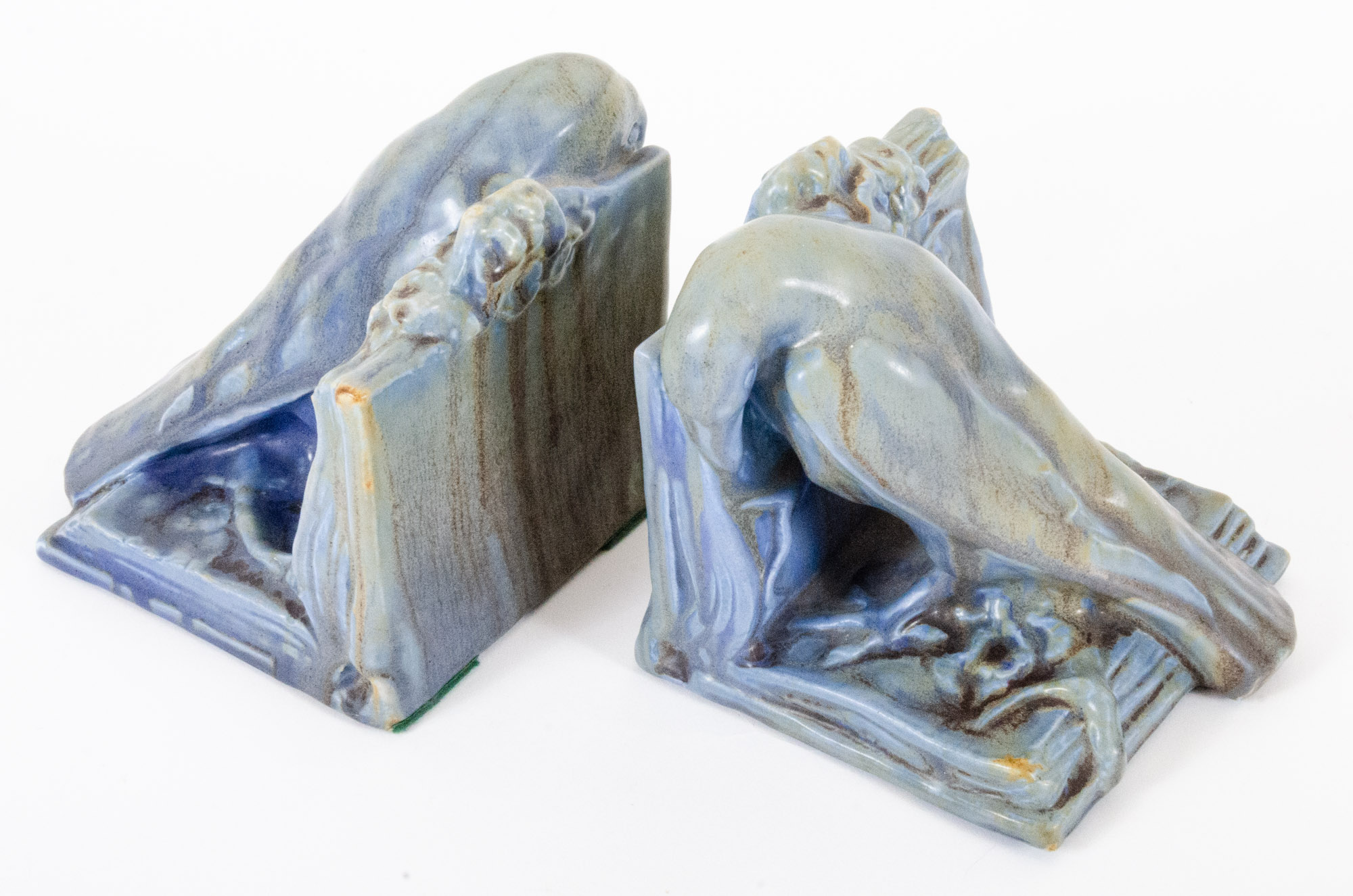 Rookwood Pottery "Rook" Bookends, 1917
