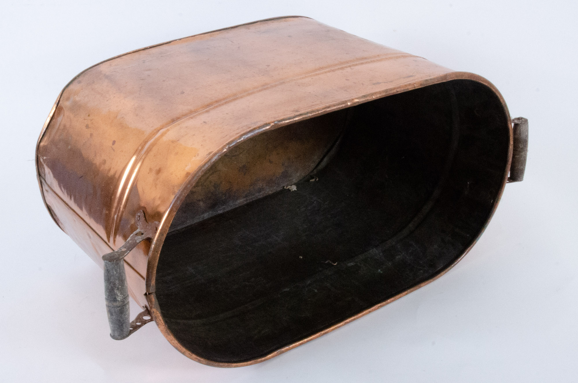 Antique Copper Boilers and Handled Pot