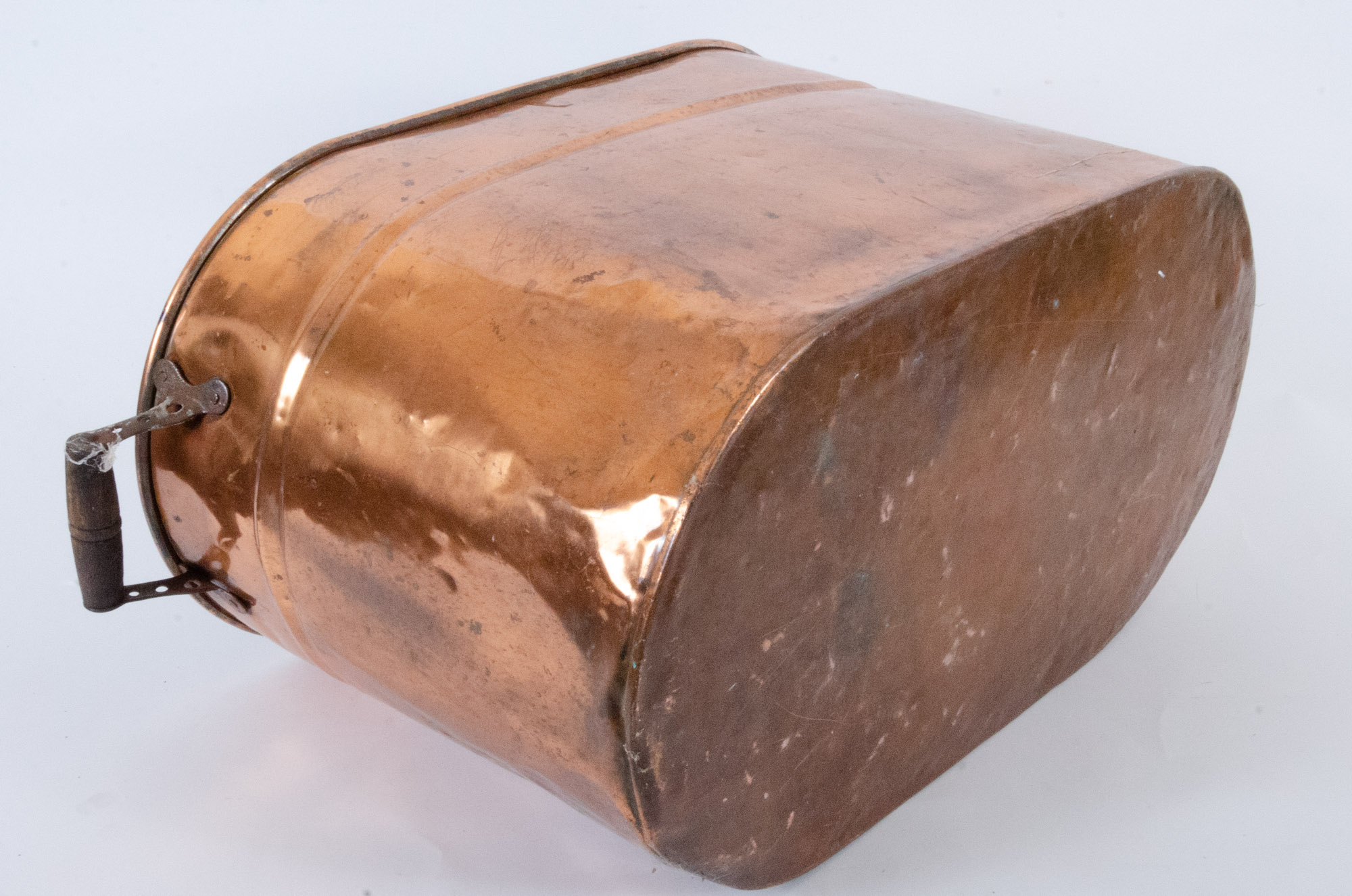 Antique Copper Boilers and Handled Pot