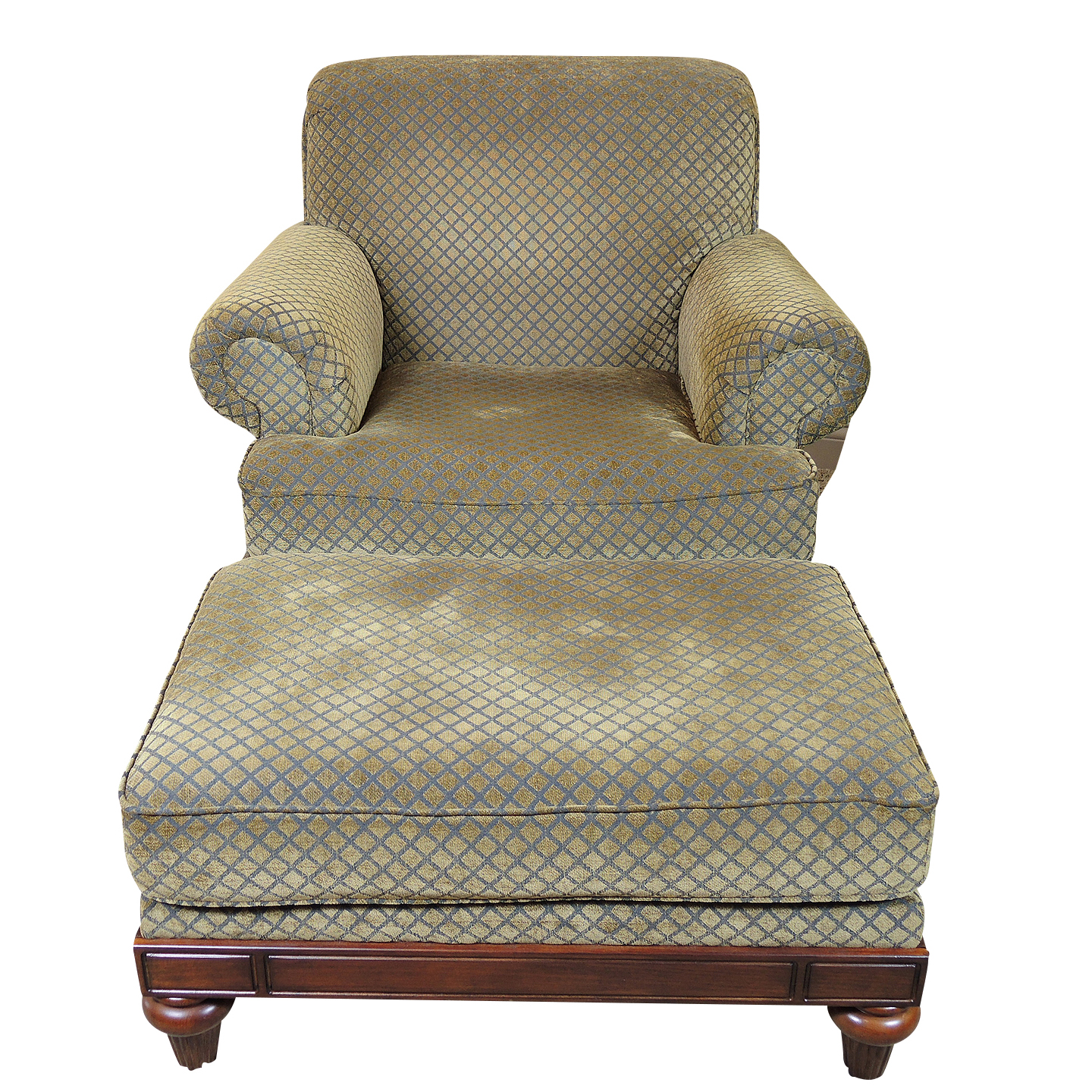 Norwalk Upholstered Armchair and Ottoman