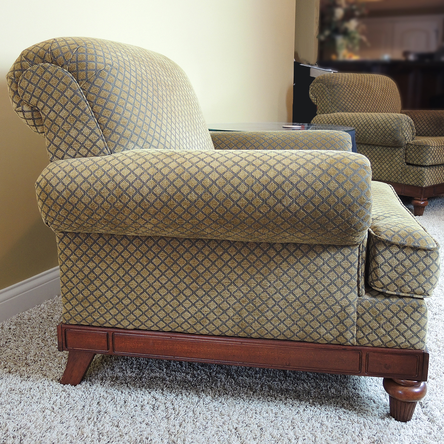 Norwalk Upholstered Armchair and Ottoman