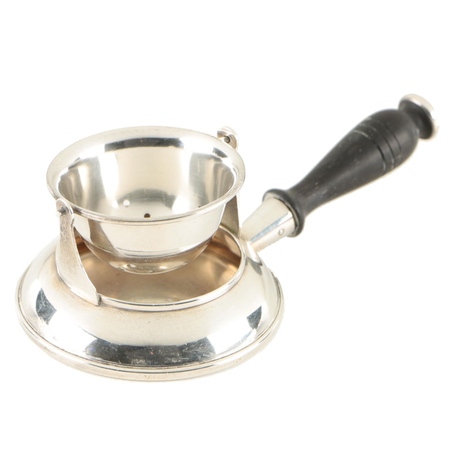 Ellmore Sterling Silver Loose Leaf Tea Strainer with Stand, 1935-1960