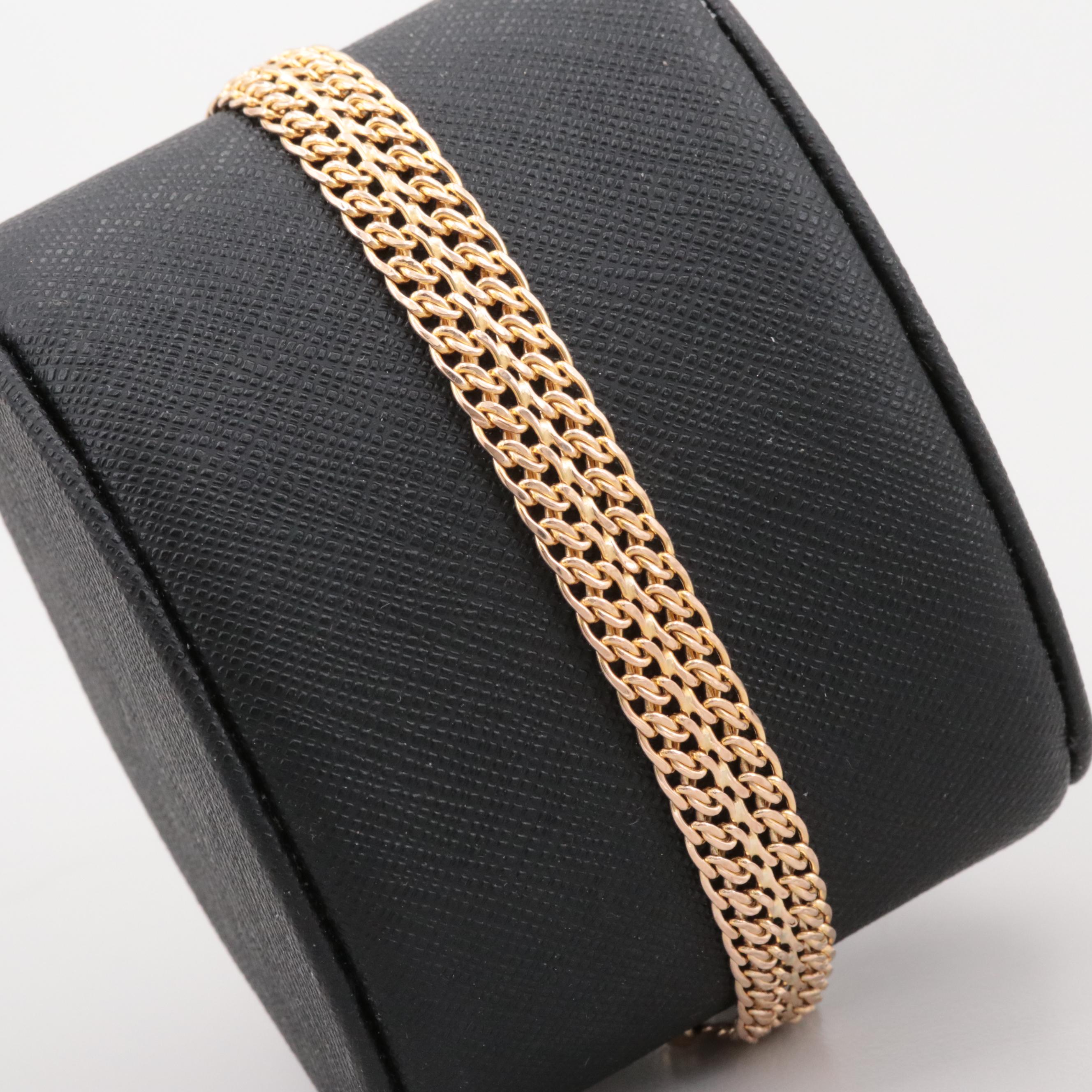 14K Yellow Gold Mesh Bracelet