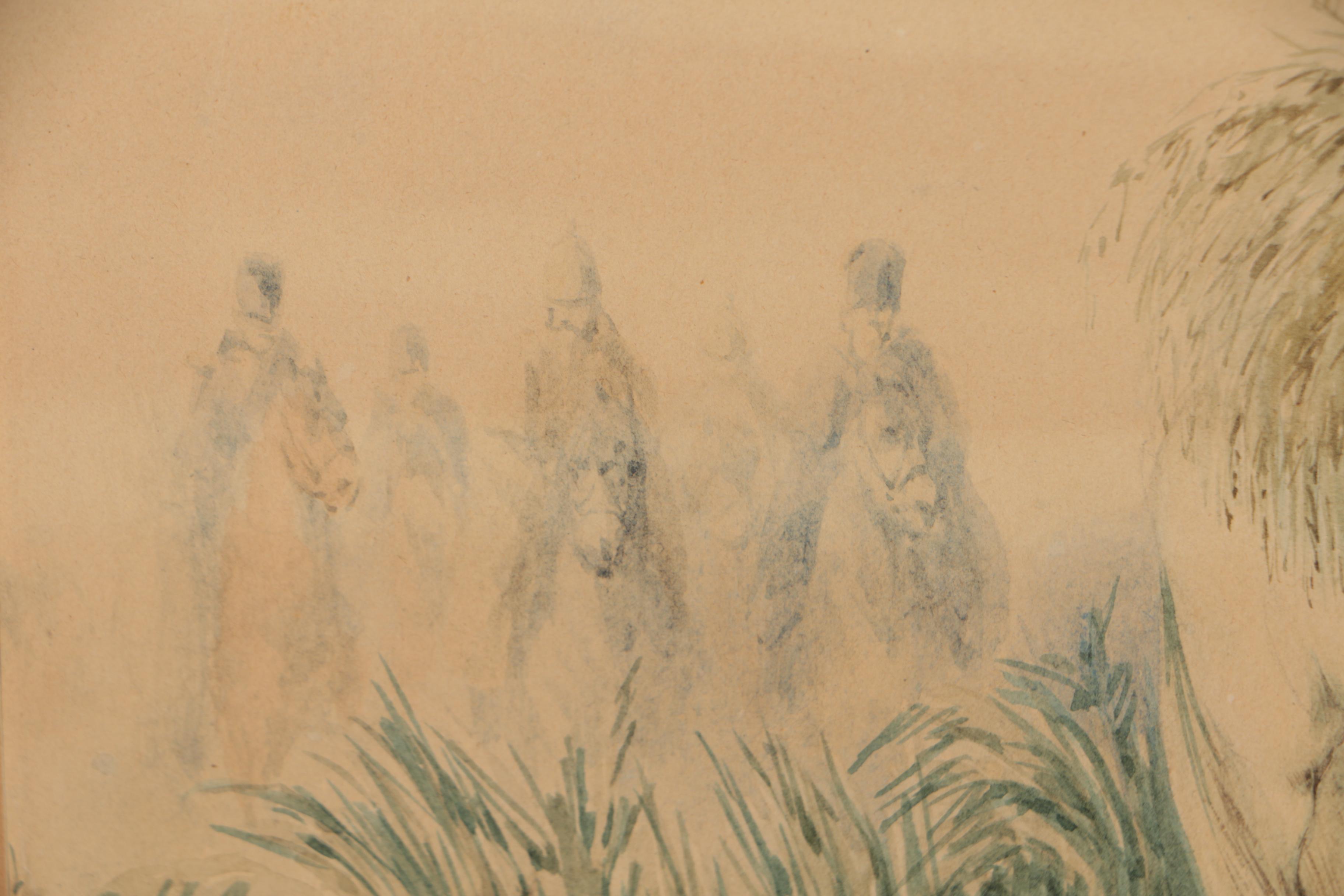 Orlando Norie Watercolor Illustration of Crimean War Soldiers