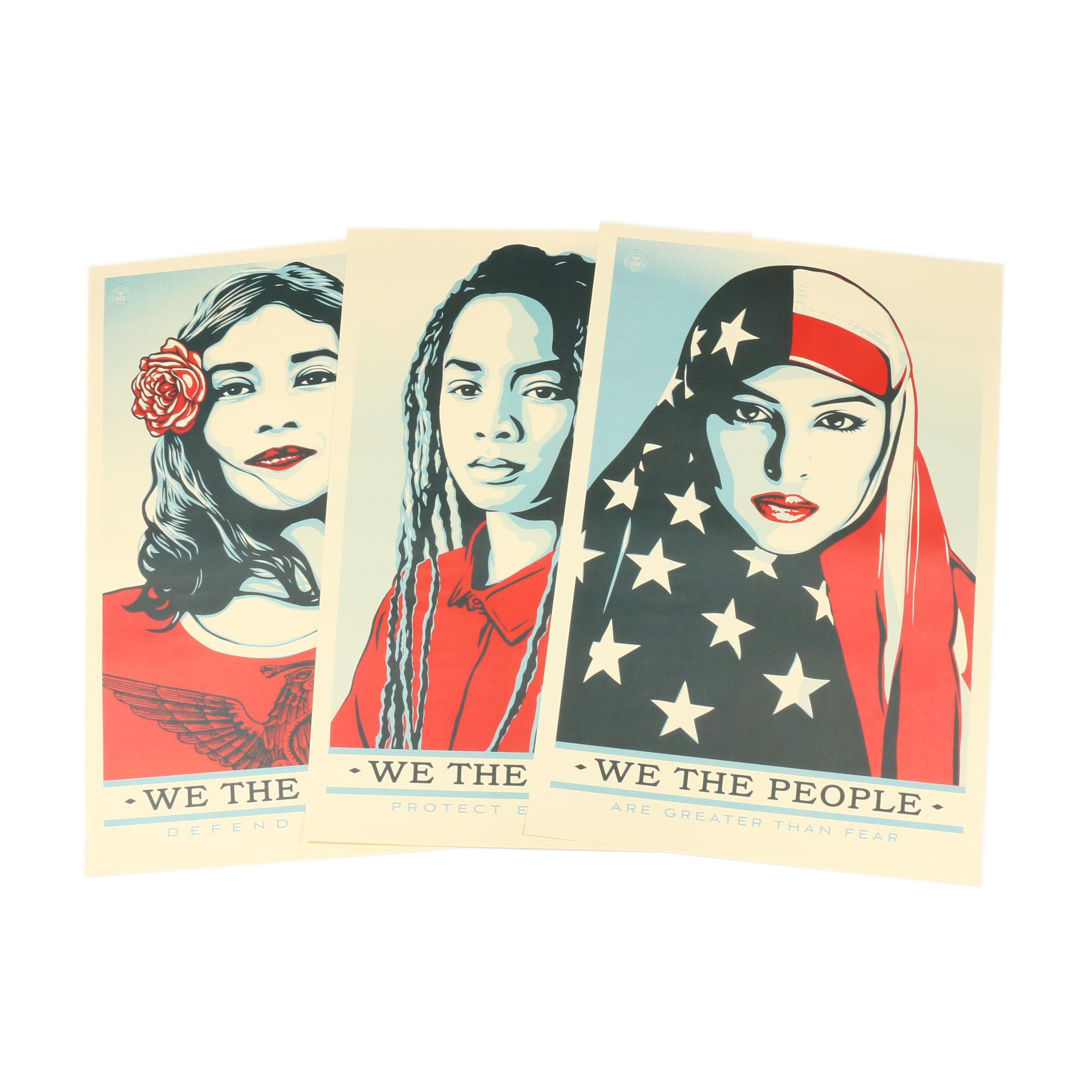 Shepard Fairey Offset Prints on Paper "We the People"