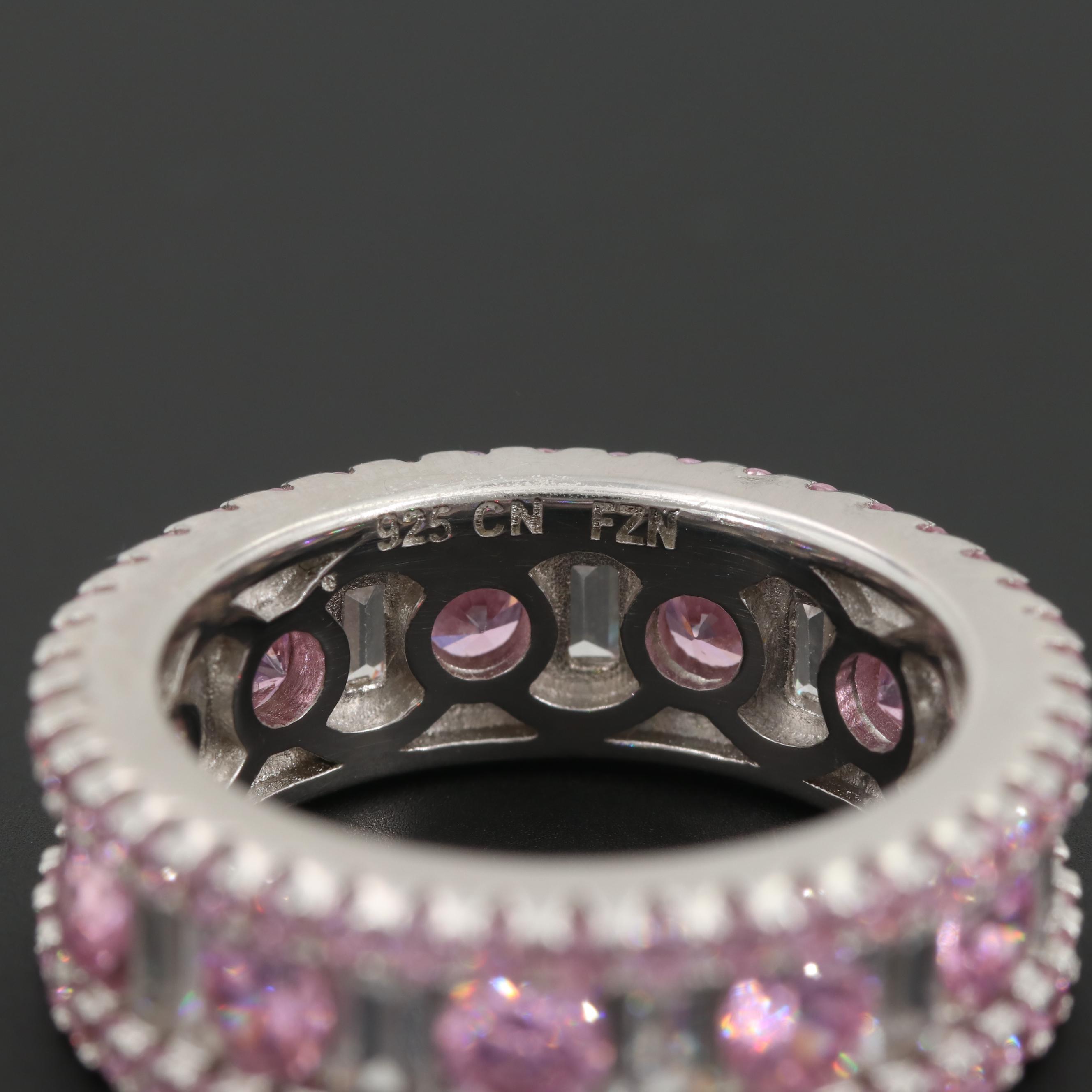 Sterling Silver Cubic Zirconia Eternity Band