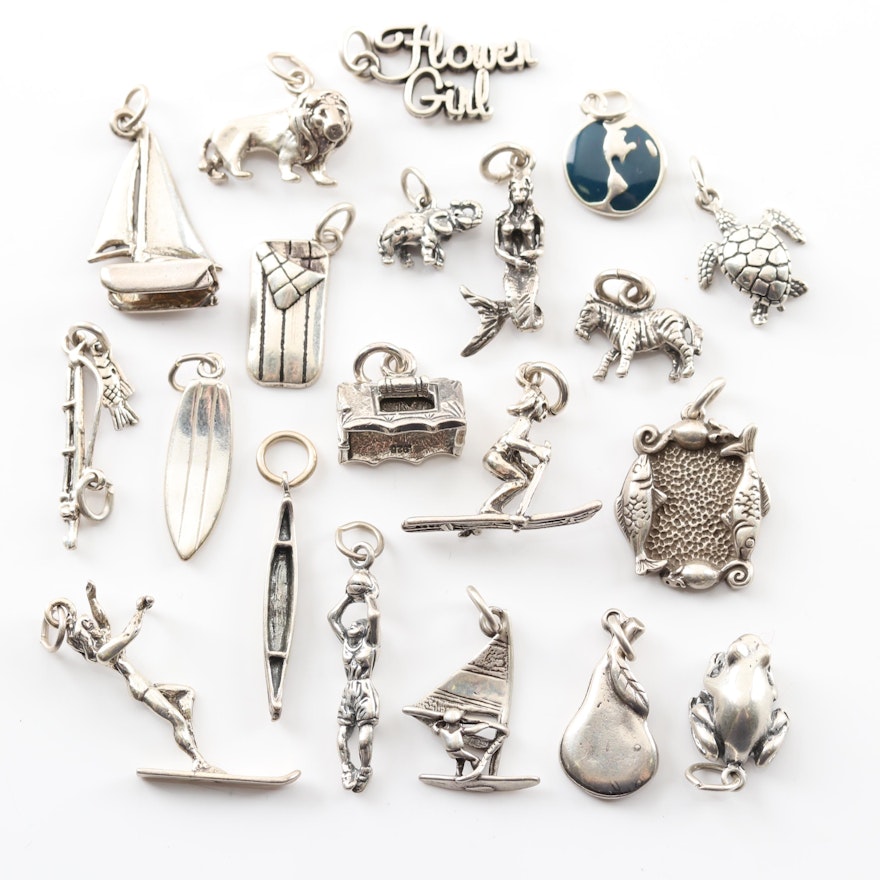 Twenty Sterling Silver Charms