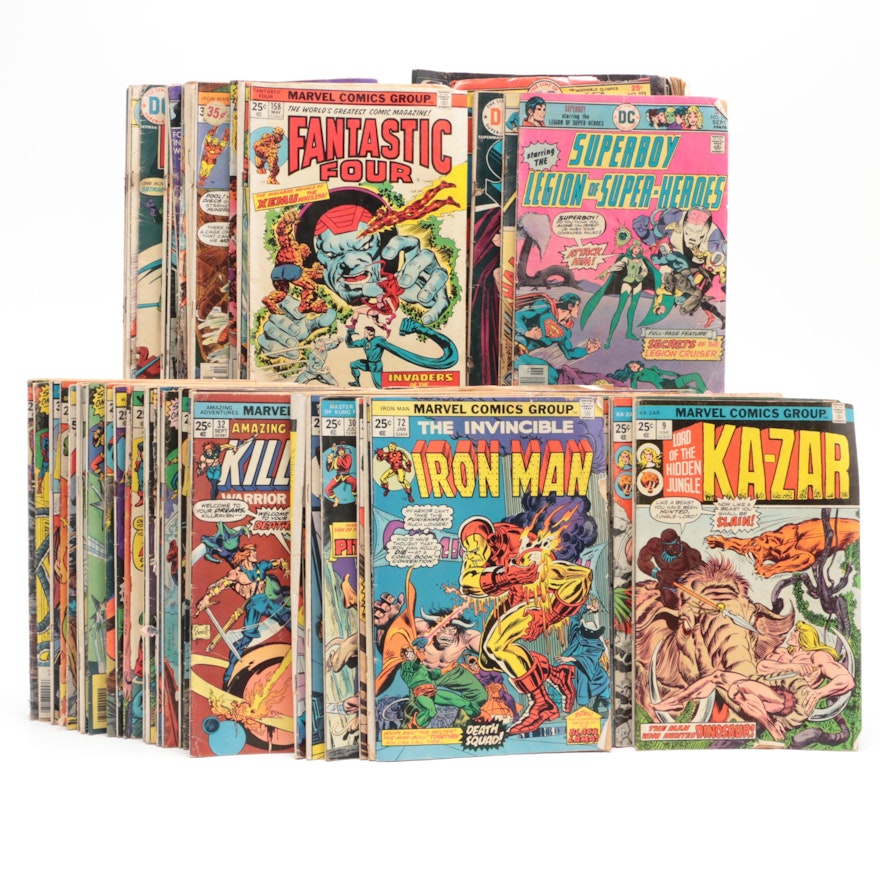 Marvel and DC Bronze Age Comic Books Including "The Amazing Spider-Man"