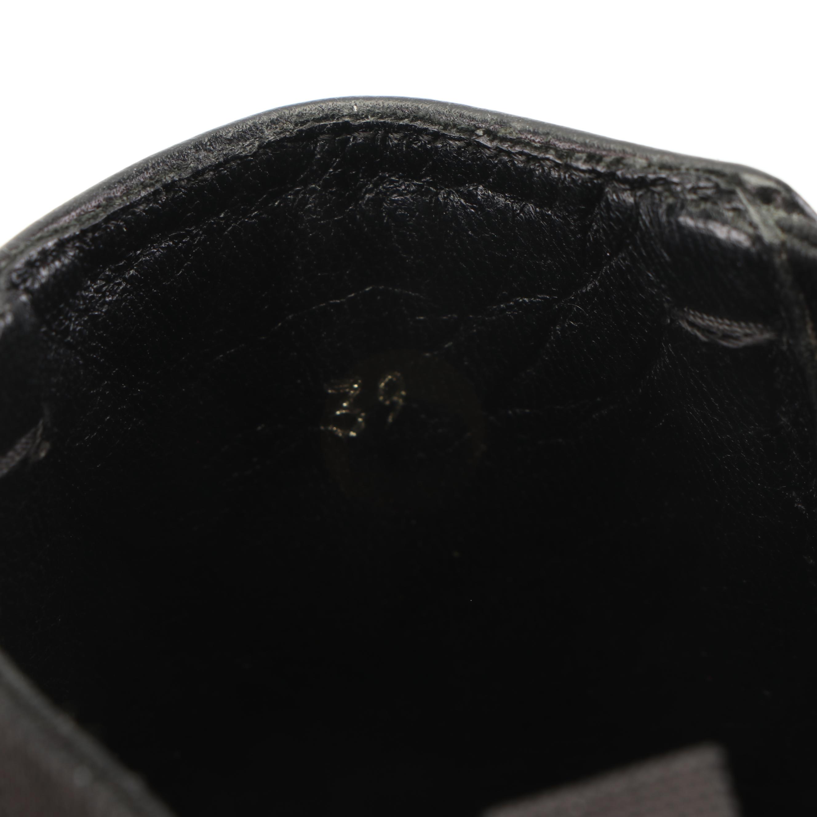 Prada Calzature Donna Black Calfskin Leather Booties