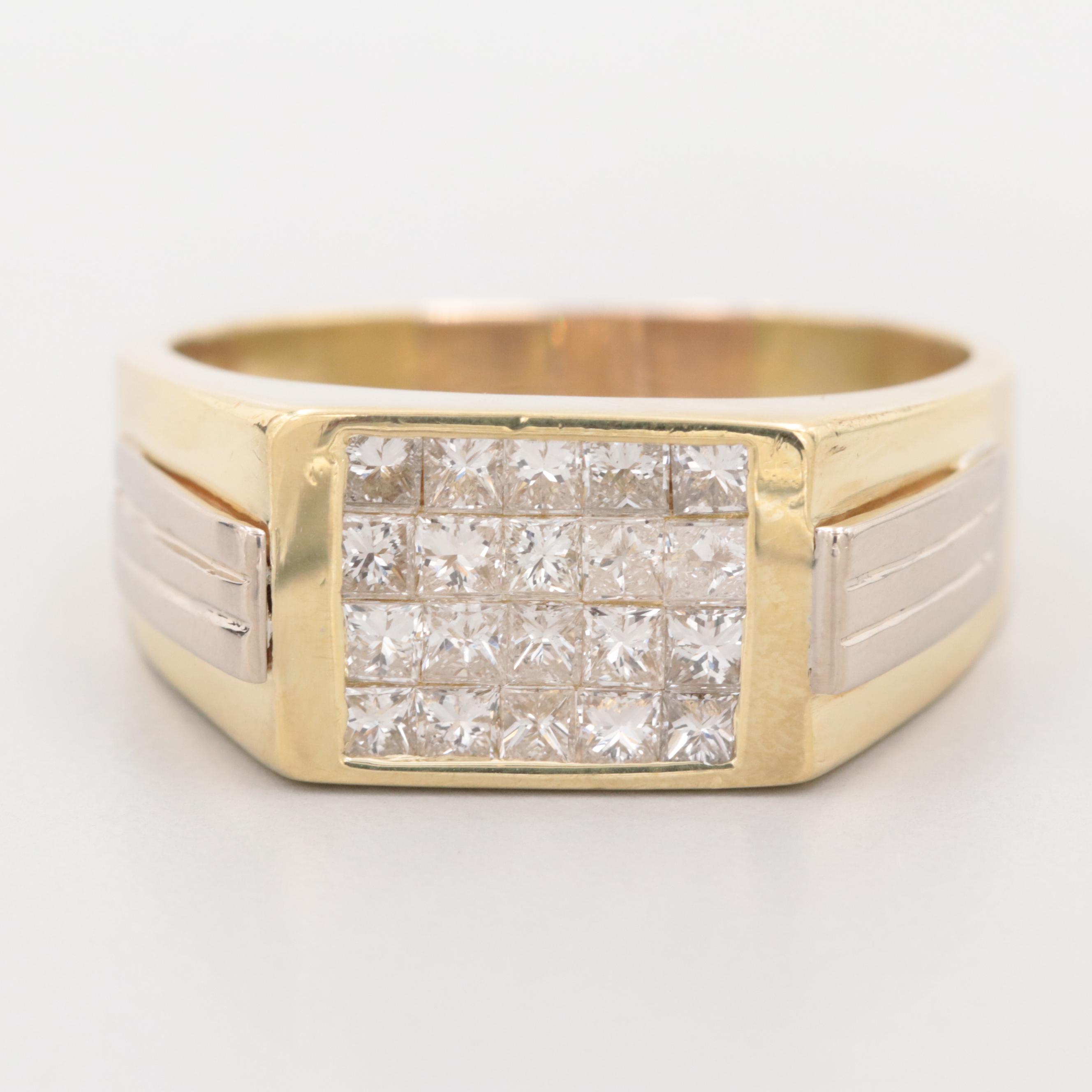 18K Yellow Gold 1.40 CTW Diamond Ring
