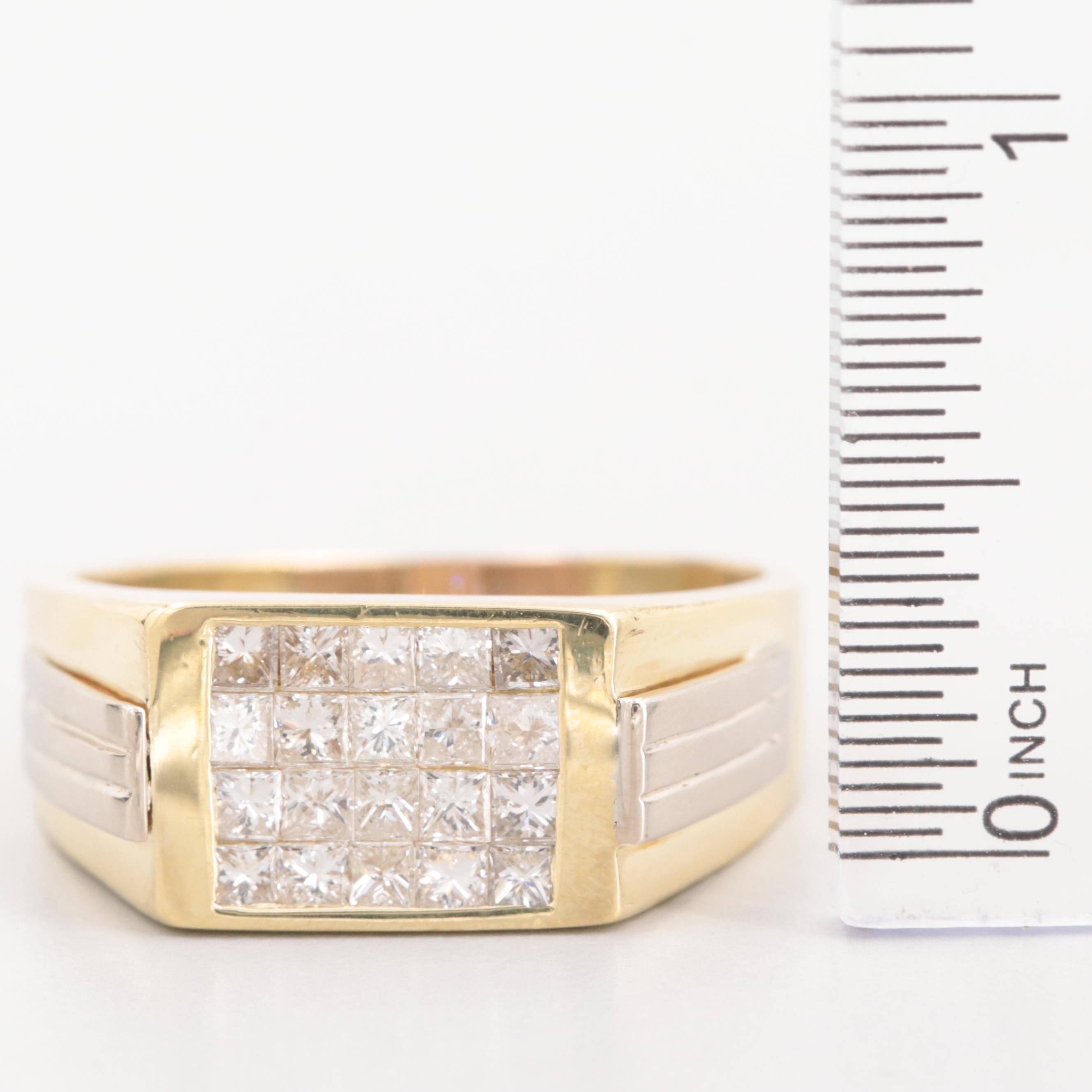 18K Yellow Gold 1.40 CTW Diamond Ring