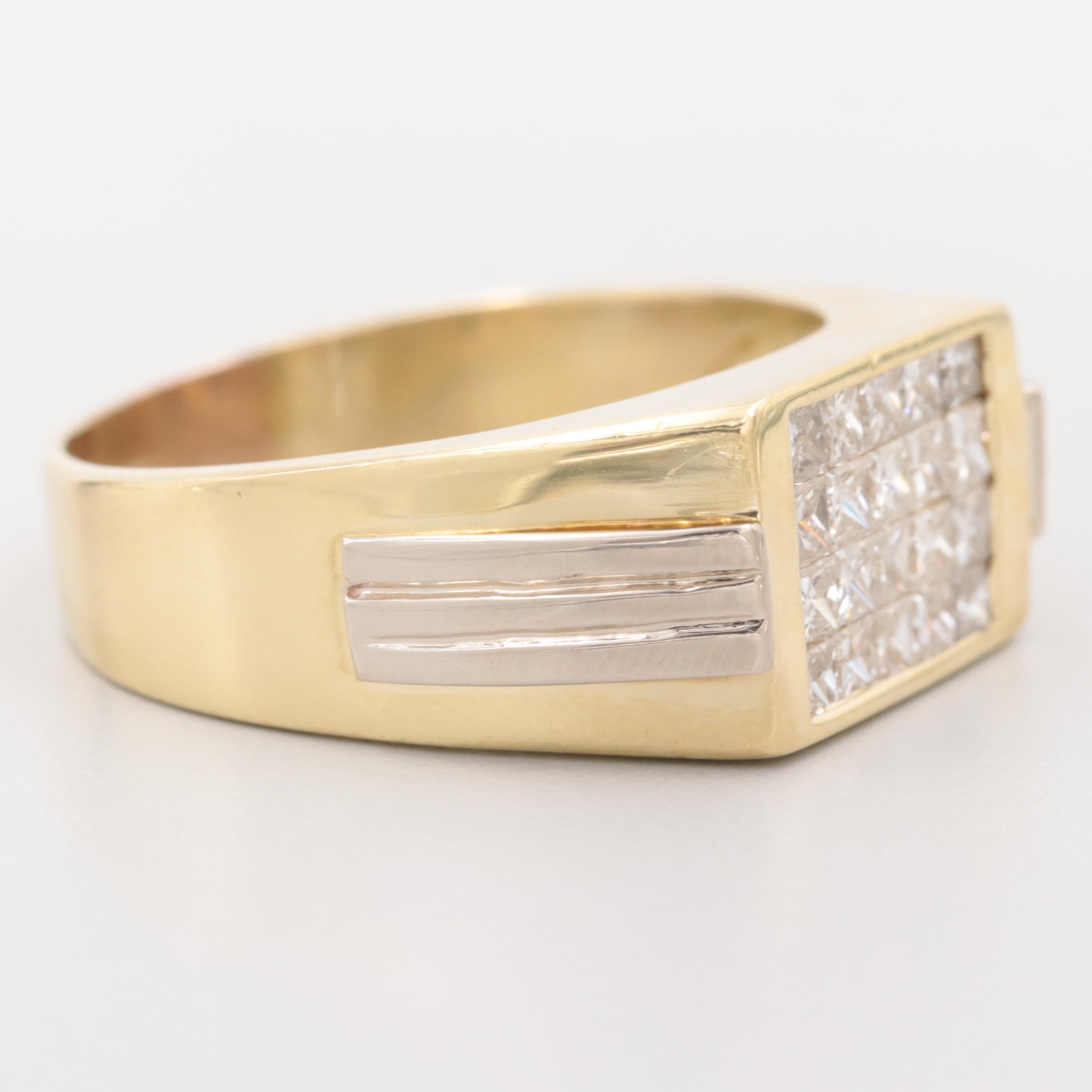 18K Yellow Gold 1.40 CTW Diamond Ring