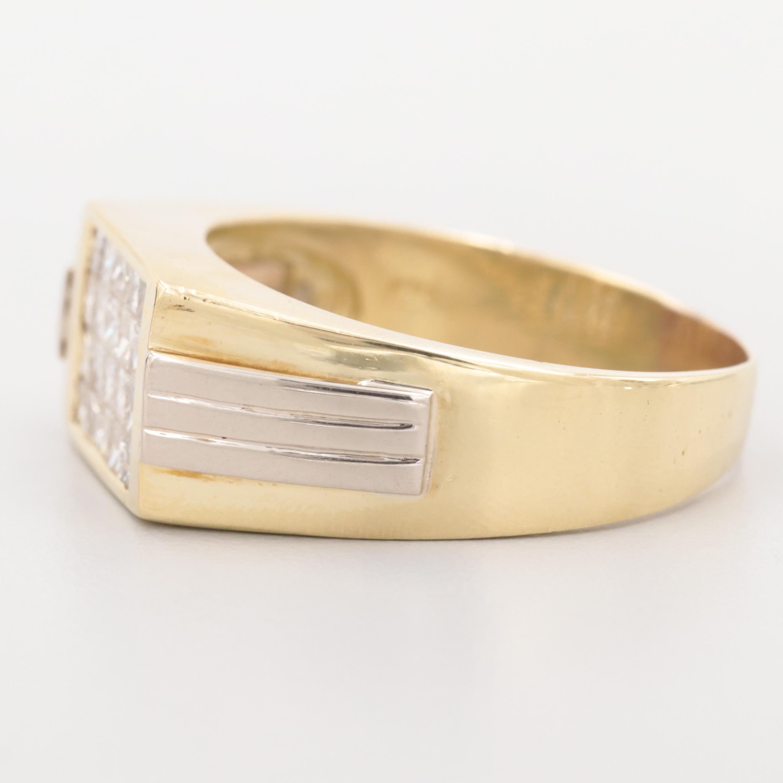 18K Yellow Gold 1.40 CTW Diamond Ring