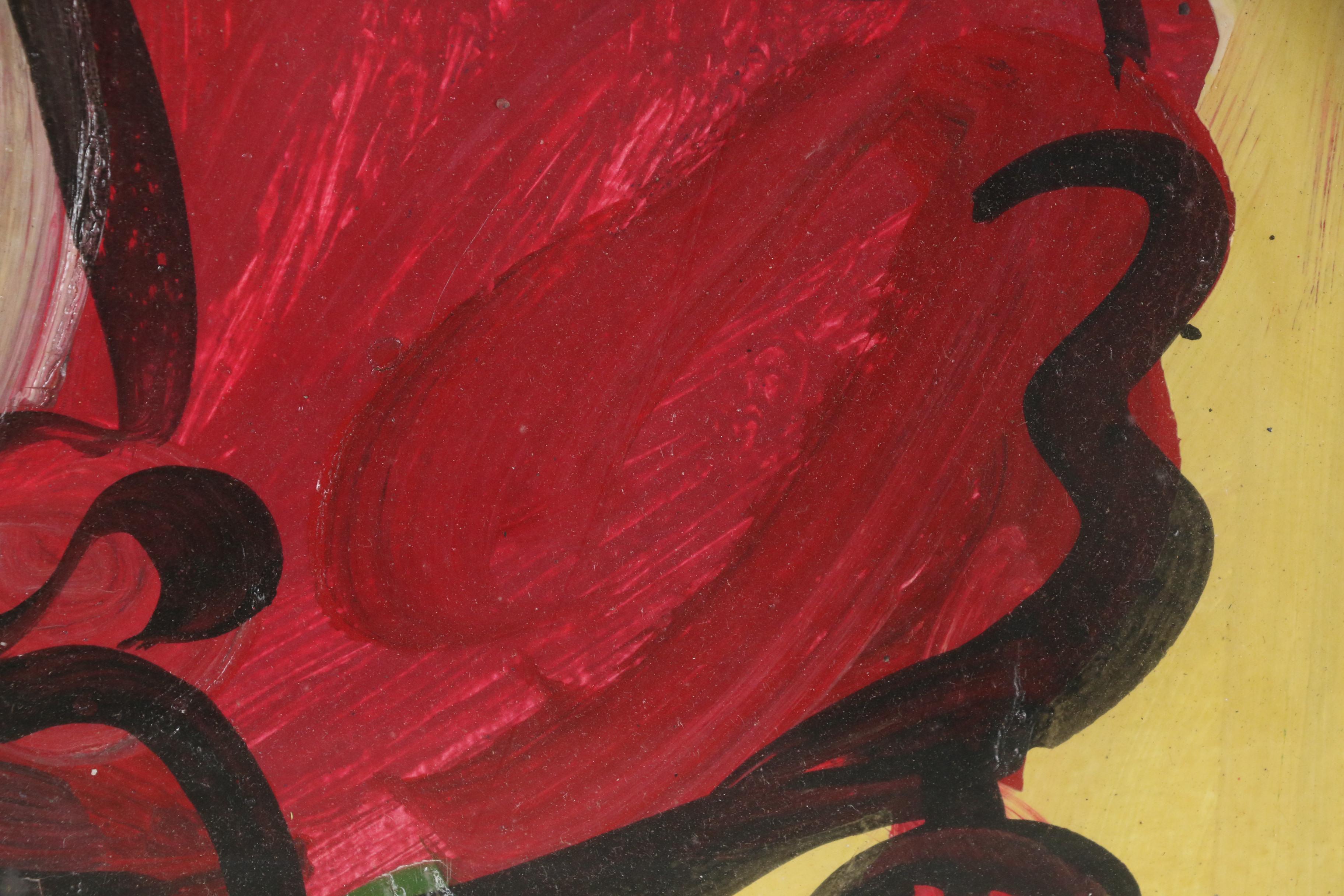 Peter Keil Abstract Portrait Oil Painting, 1987