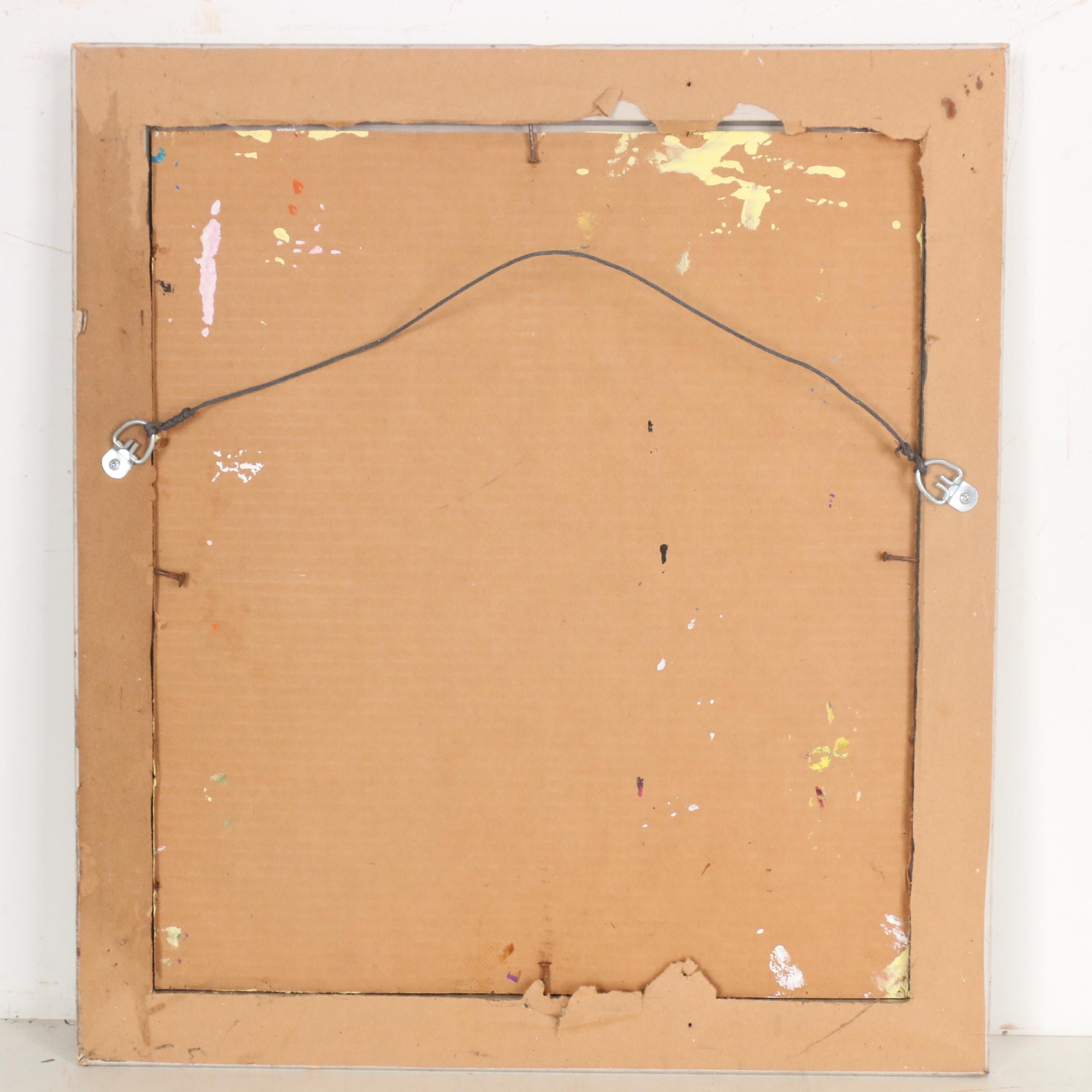 Peter Keil Abstract Portrait Oil Painting, 1987