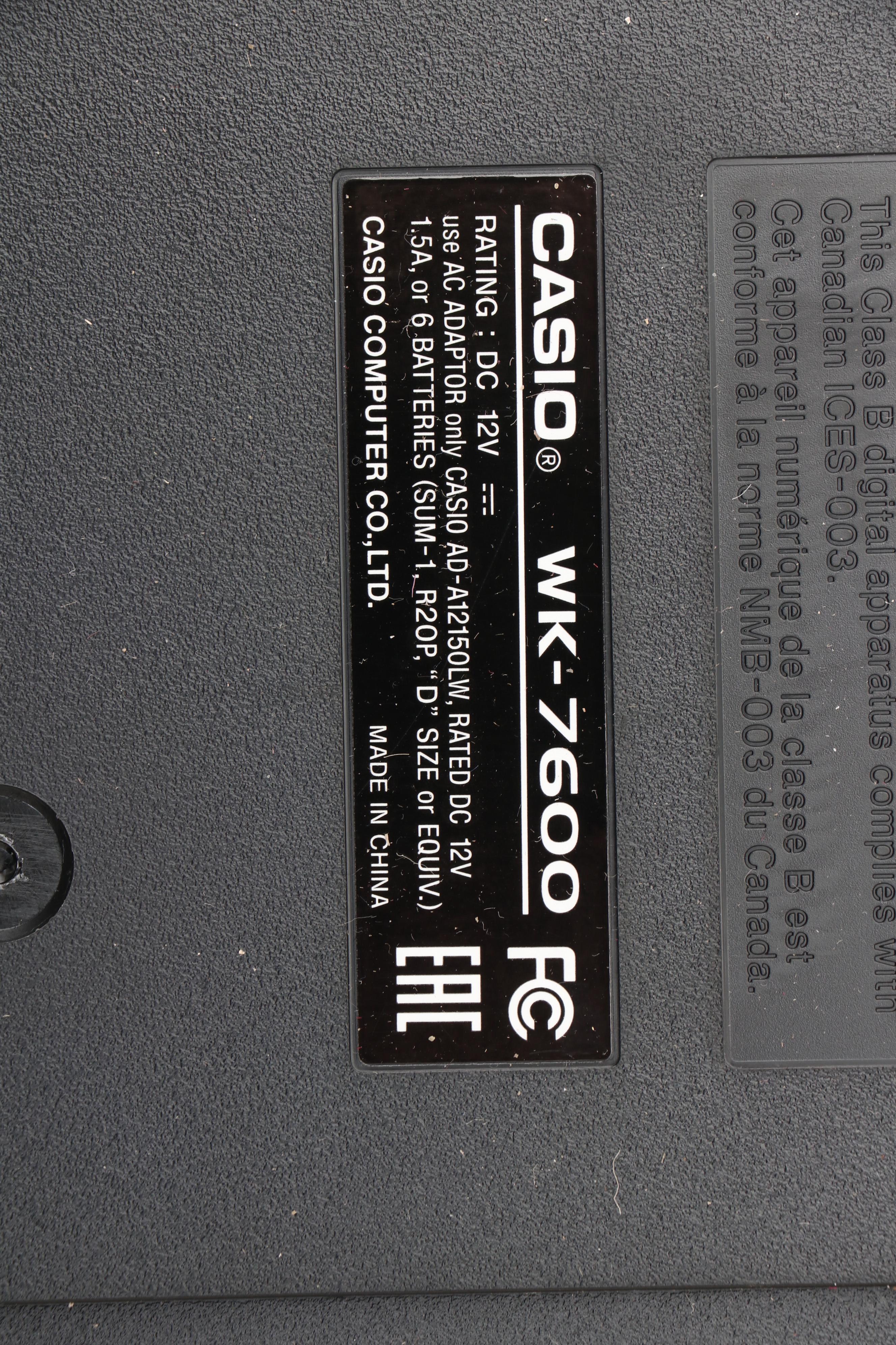 Casio WK-7600 Electronic Keyboard