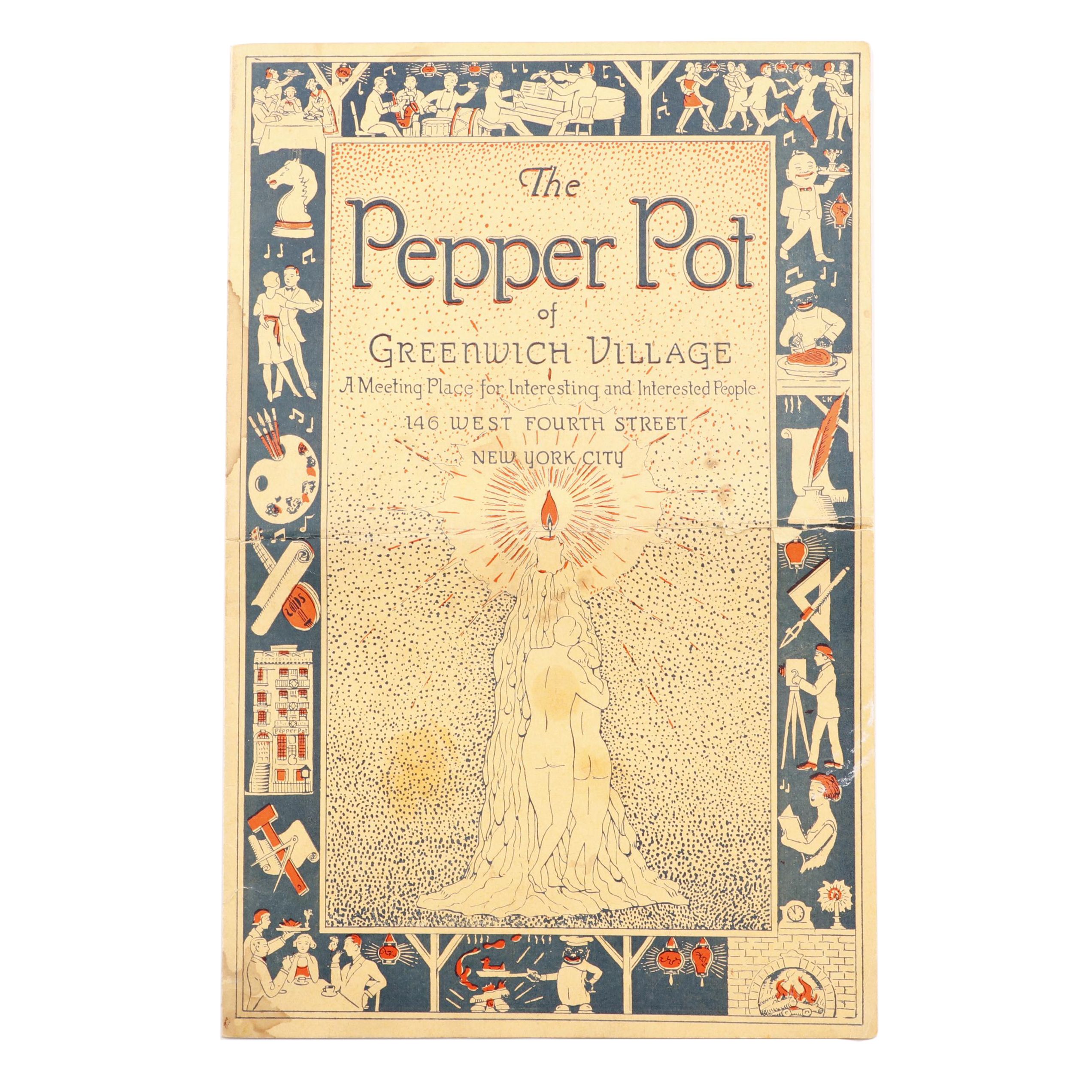 "The Pepper Pot" Art Deco Menu