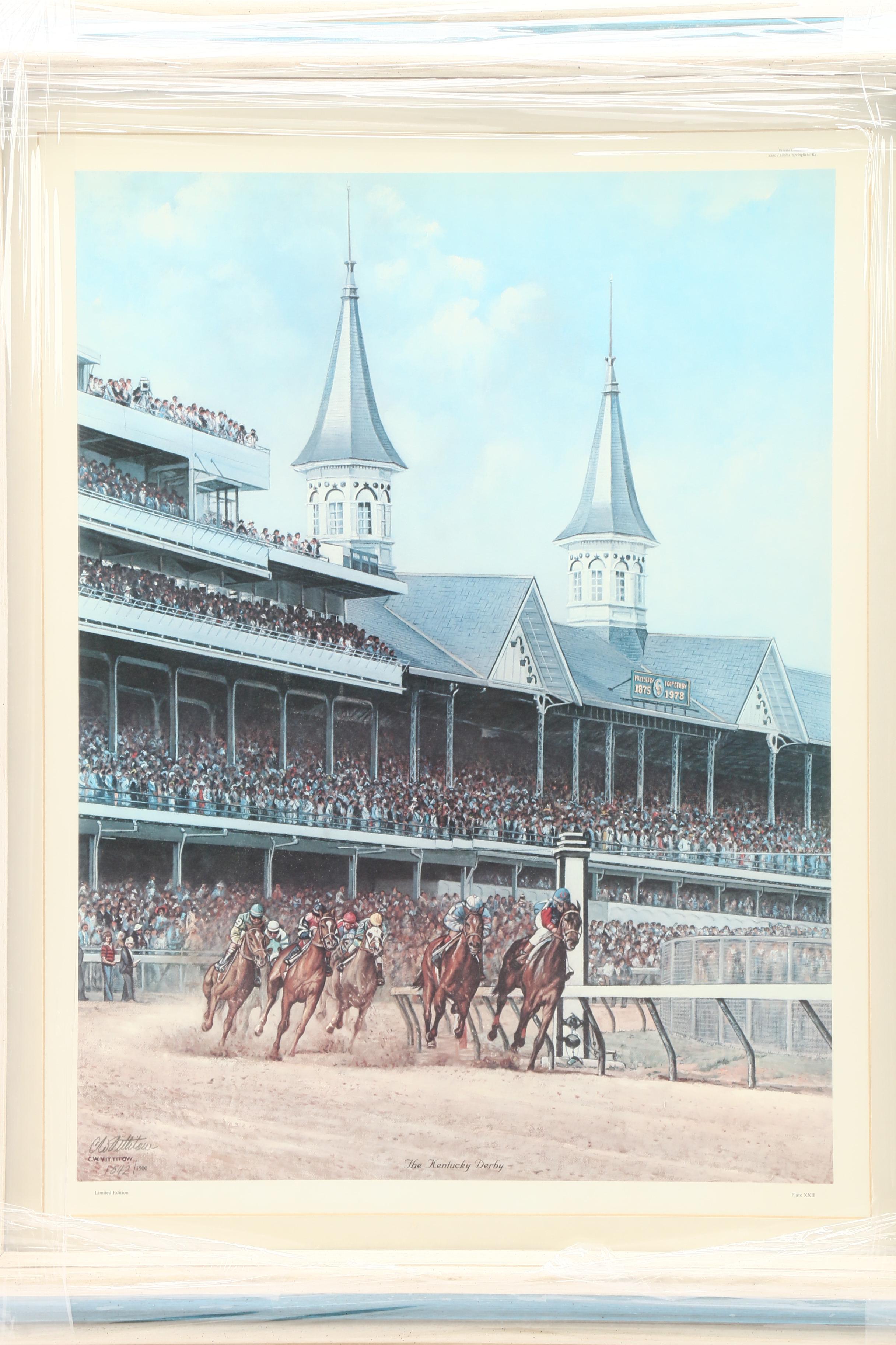 Charles Vittitow Offset Lithograph "The Kentucky Derby"