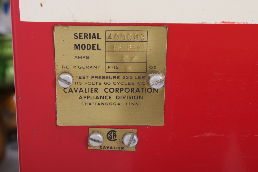 Cavalier Coca-Cola Bottle Vending Machine, circa 1960's