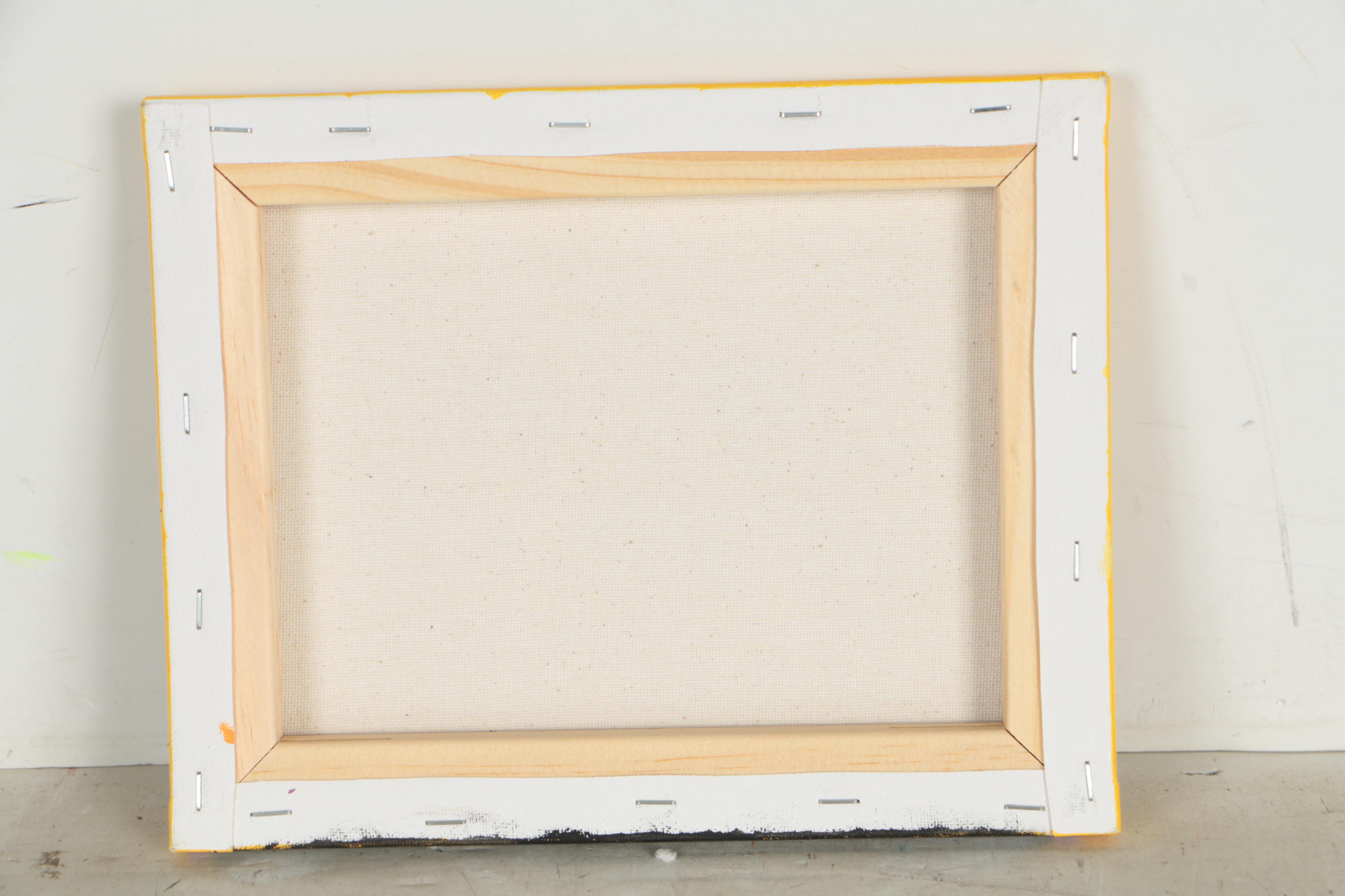 Marc Broadway Expressionist Acrylic Painting Black Bear Face