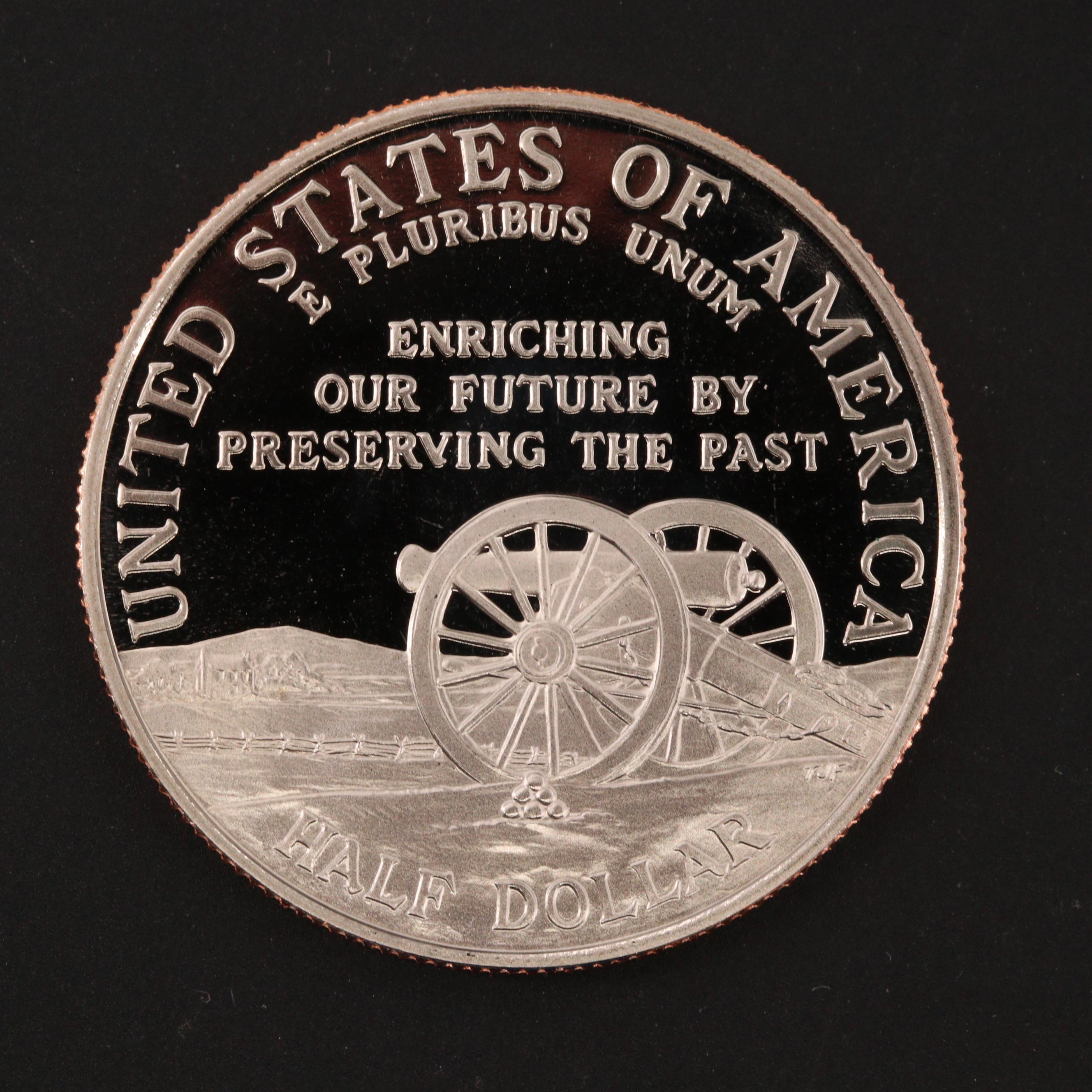 1995 United States Civil War Commemorative Two Coin Proof Set With Silver Dollar