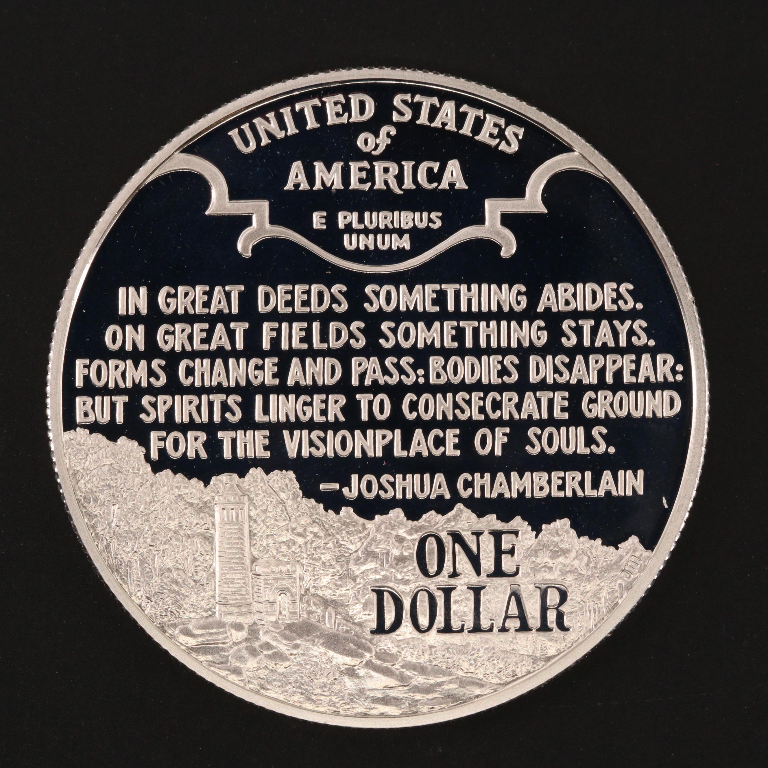 1995 United States Civil War Commemorative Two Coin Proof Set With Silver Dollar